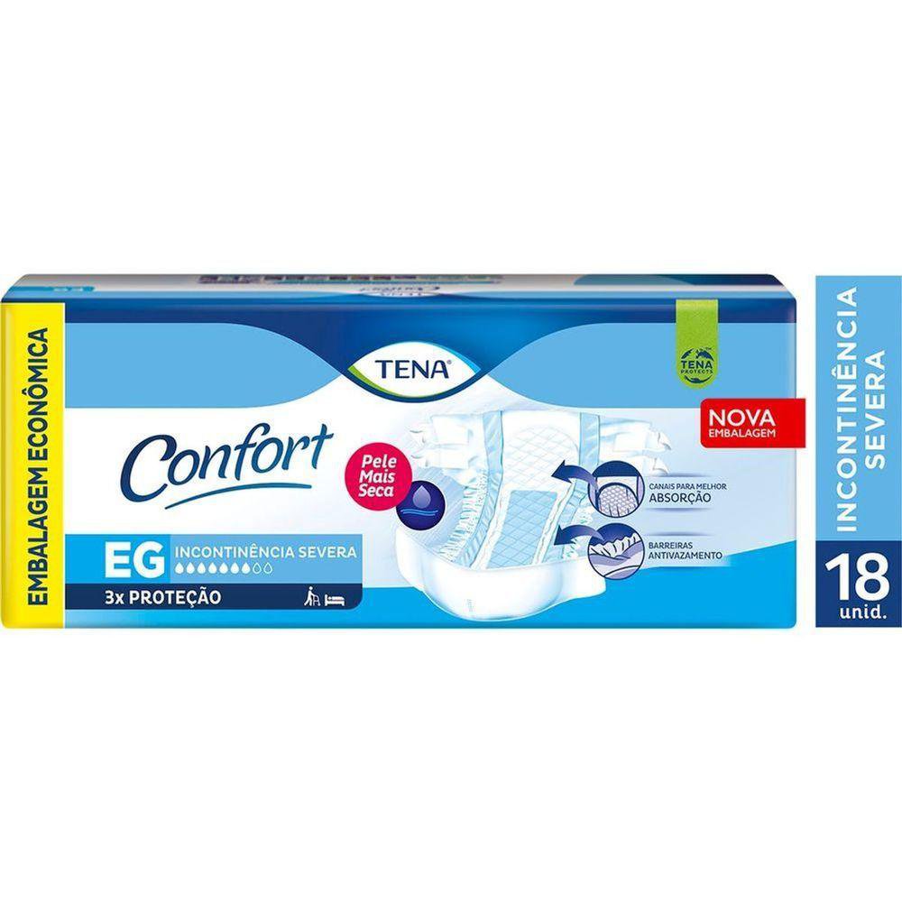 Fralda Adulto Tena Confort Eg 18 Un  🔥🔥
