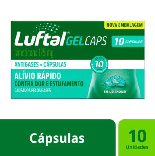 Luftal Gel Caps Simeticona Antigases 125Mg - 10 Capsulas Gelatinosas