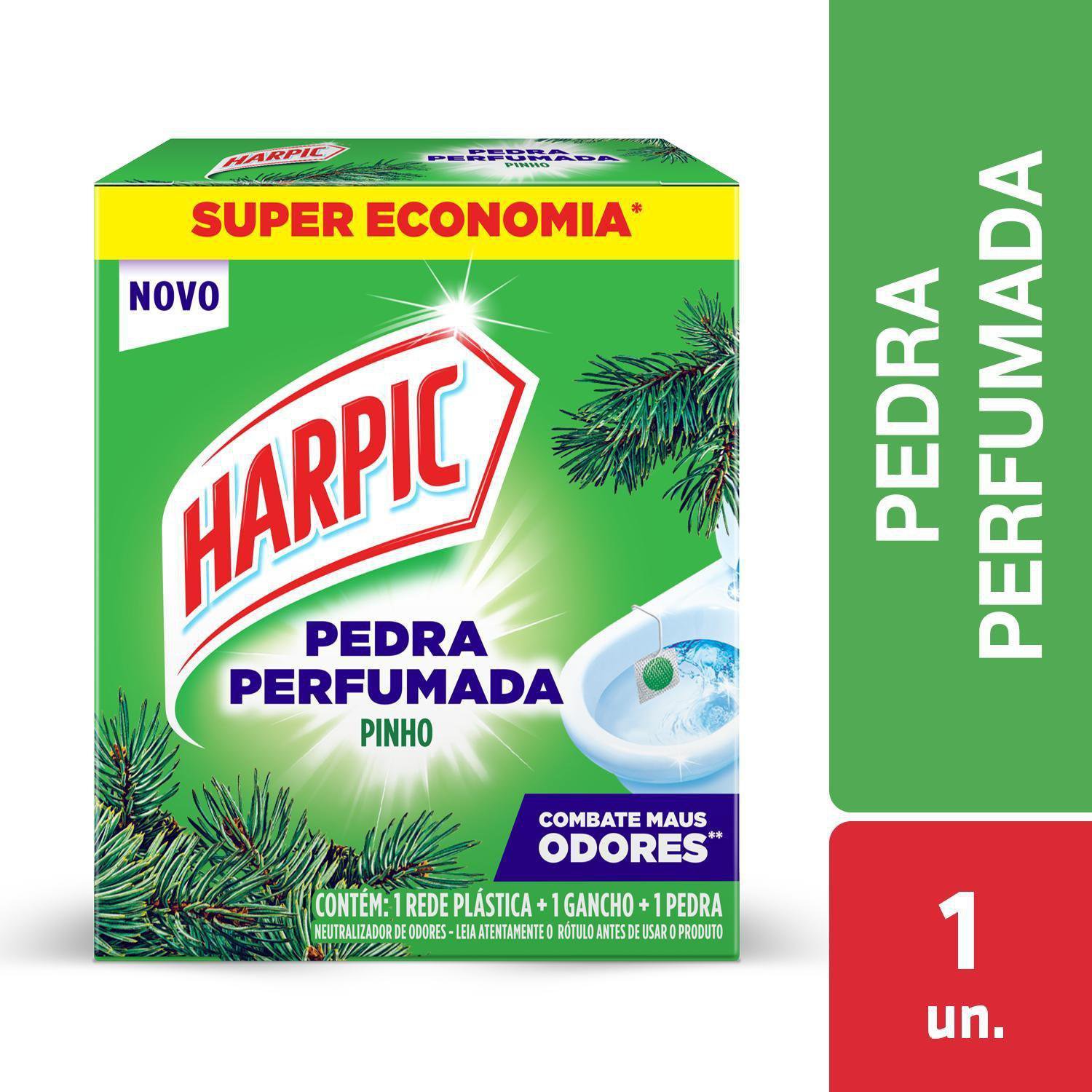 Harpic Pedra Perfumada Neutralizador Odores Pinho 1Un 40% Desconto