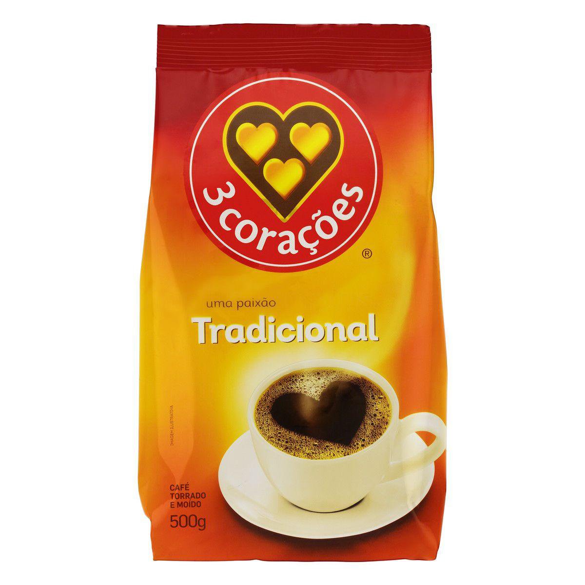 Cafe Em Po 3 Coracoes Trad 500G