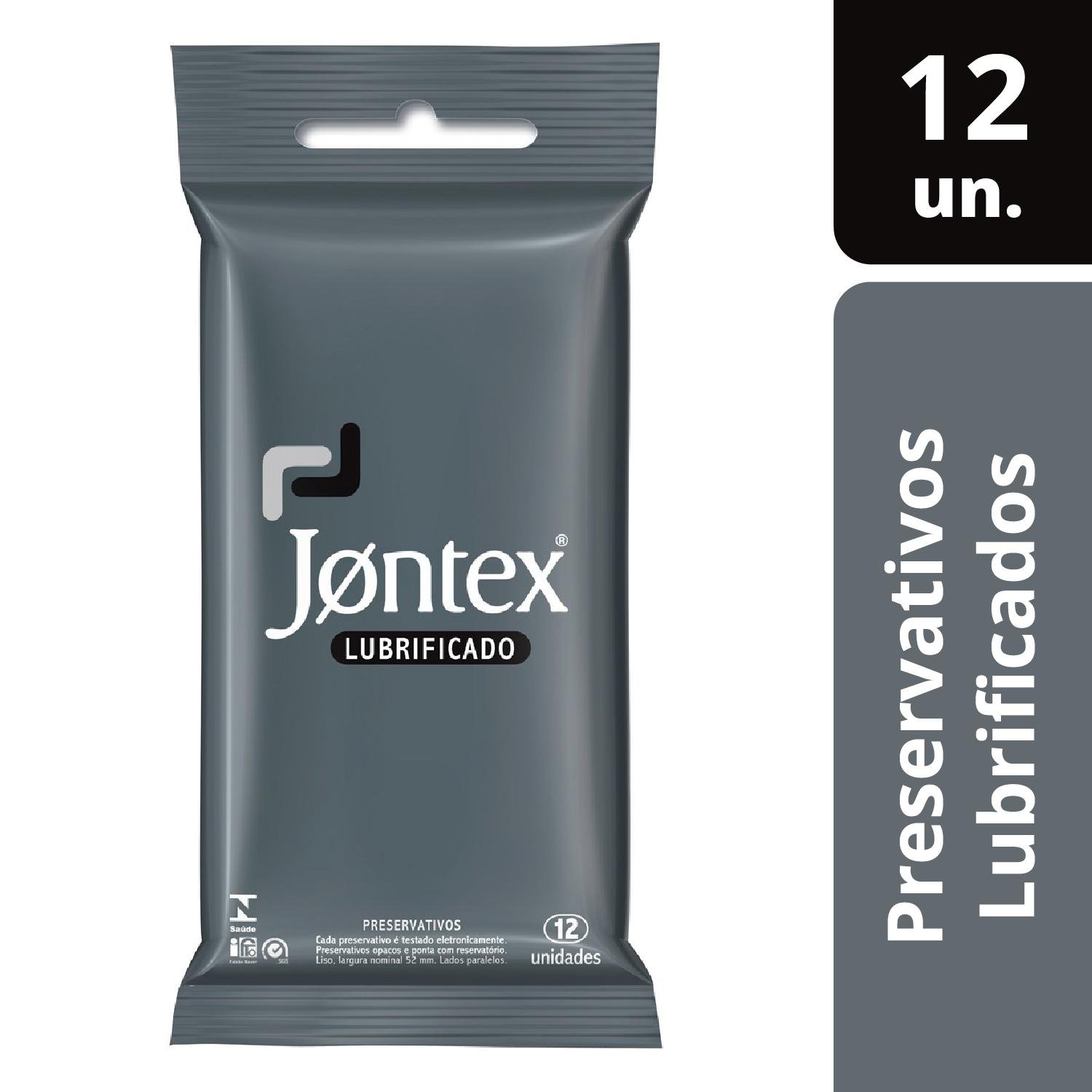 Jontex Lubrificado Camisinha Preservativo - 12 Un