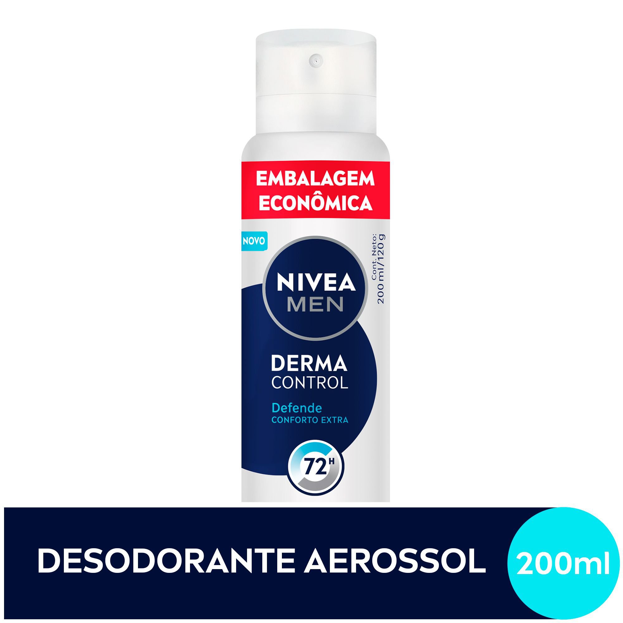 Nivea Men Desodorante Aerossol Derma Control Defende 200Ml