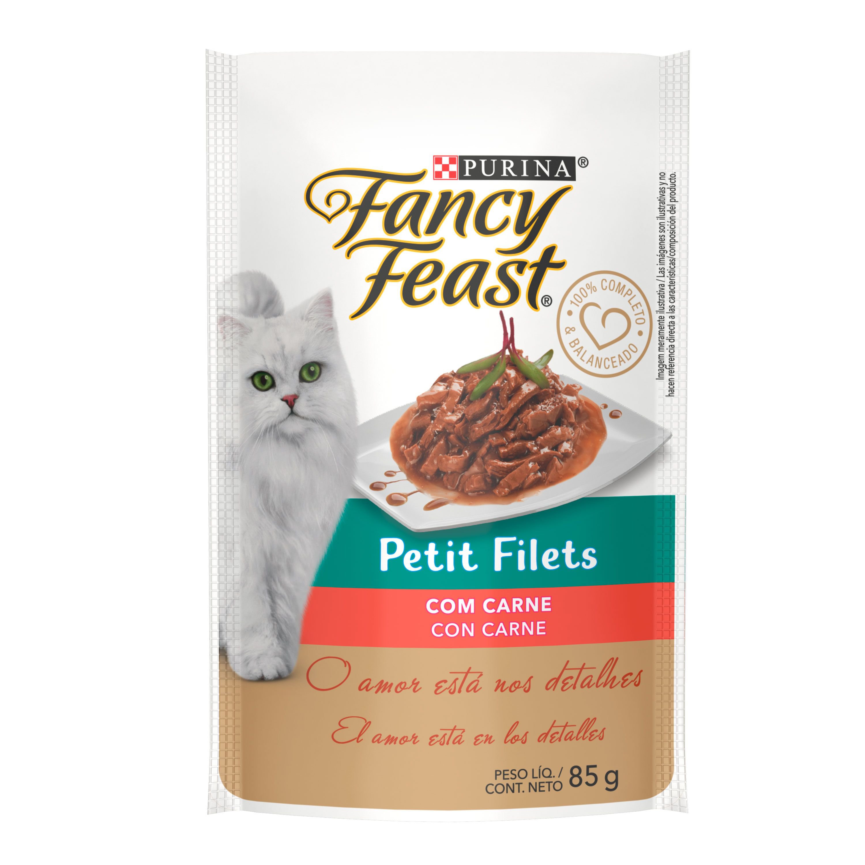 Racao Umida Purina® Fancy Feast® Para Gatos Adultos Petit Filet Carne 85G