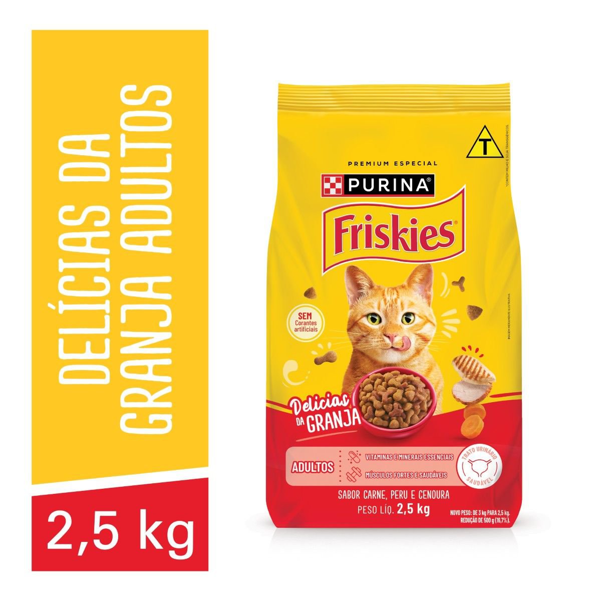 Racao Seca Purina Friskies® Delicias Da Granja Para Gatos Adultos 2,5Kg
