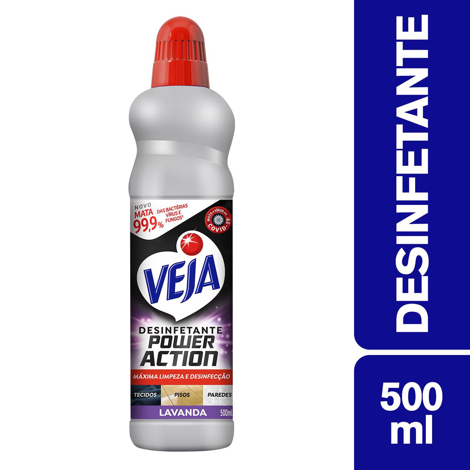 Desinfetante Multisuperficies Veja Power Action Lavanda 500Ml