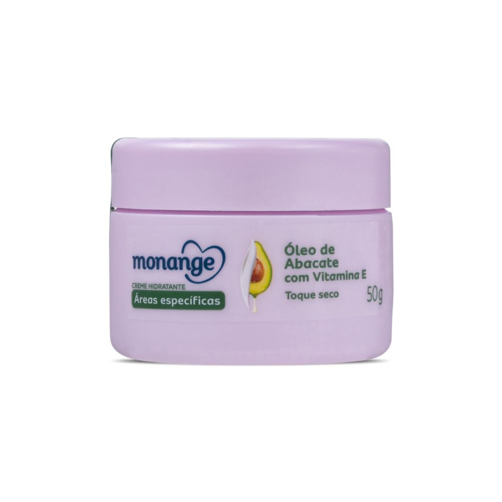 Creme Hidratante Para Areas Especificas Monange Oleo Abacate C/ Vitamina E 50G