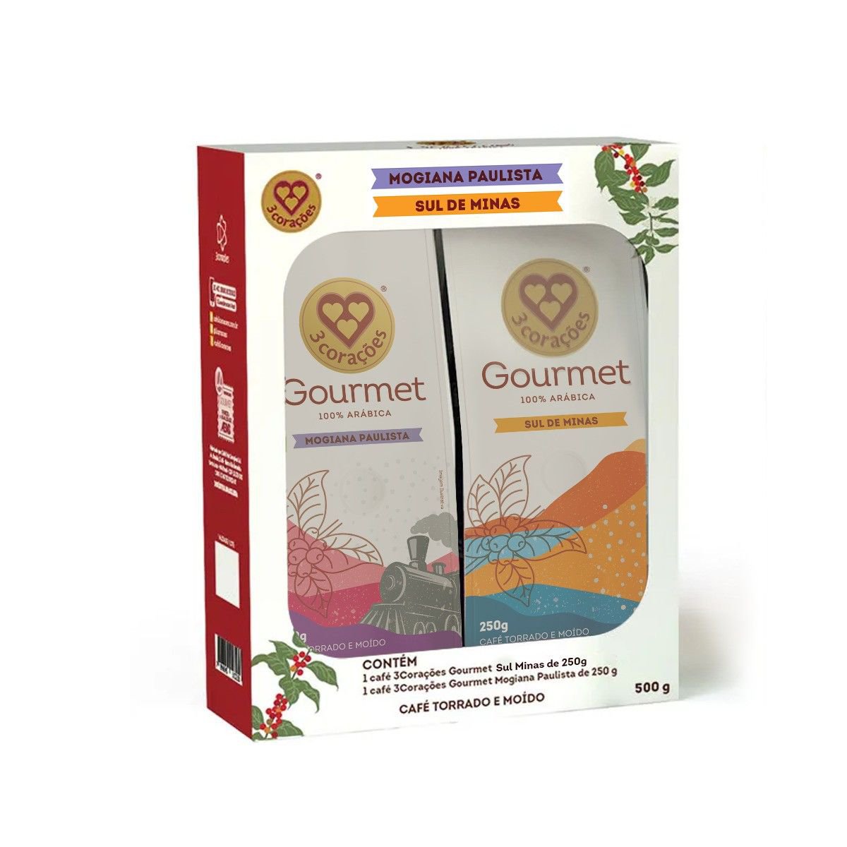 Pack Capsula Cafe Sul Minas + Mogiana Paulista Compativel C/ Nespresso 3 Coracoes 20 Unid