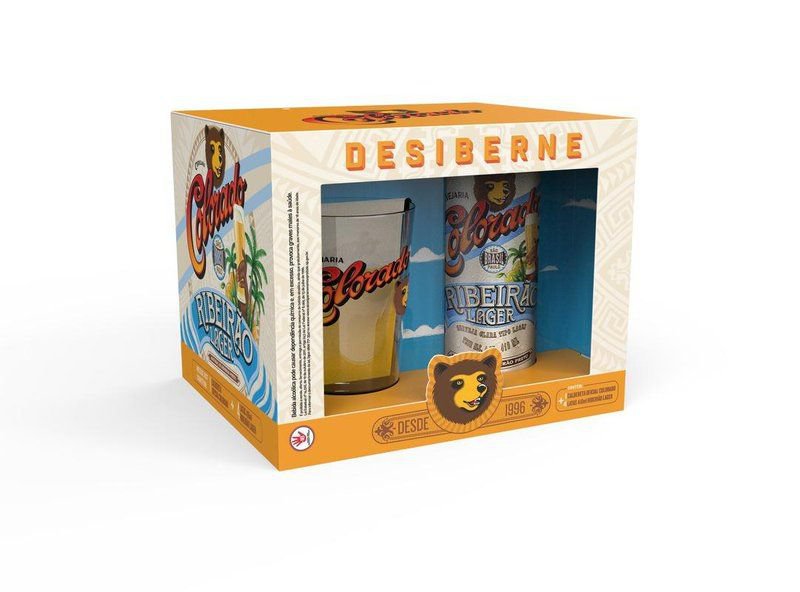 Kit Cerveja Colorado Ribeirao Lager 410Ml C/4 Latas + 1 Caldereta