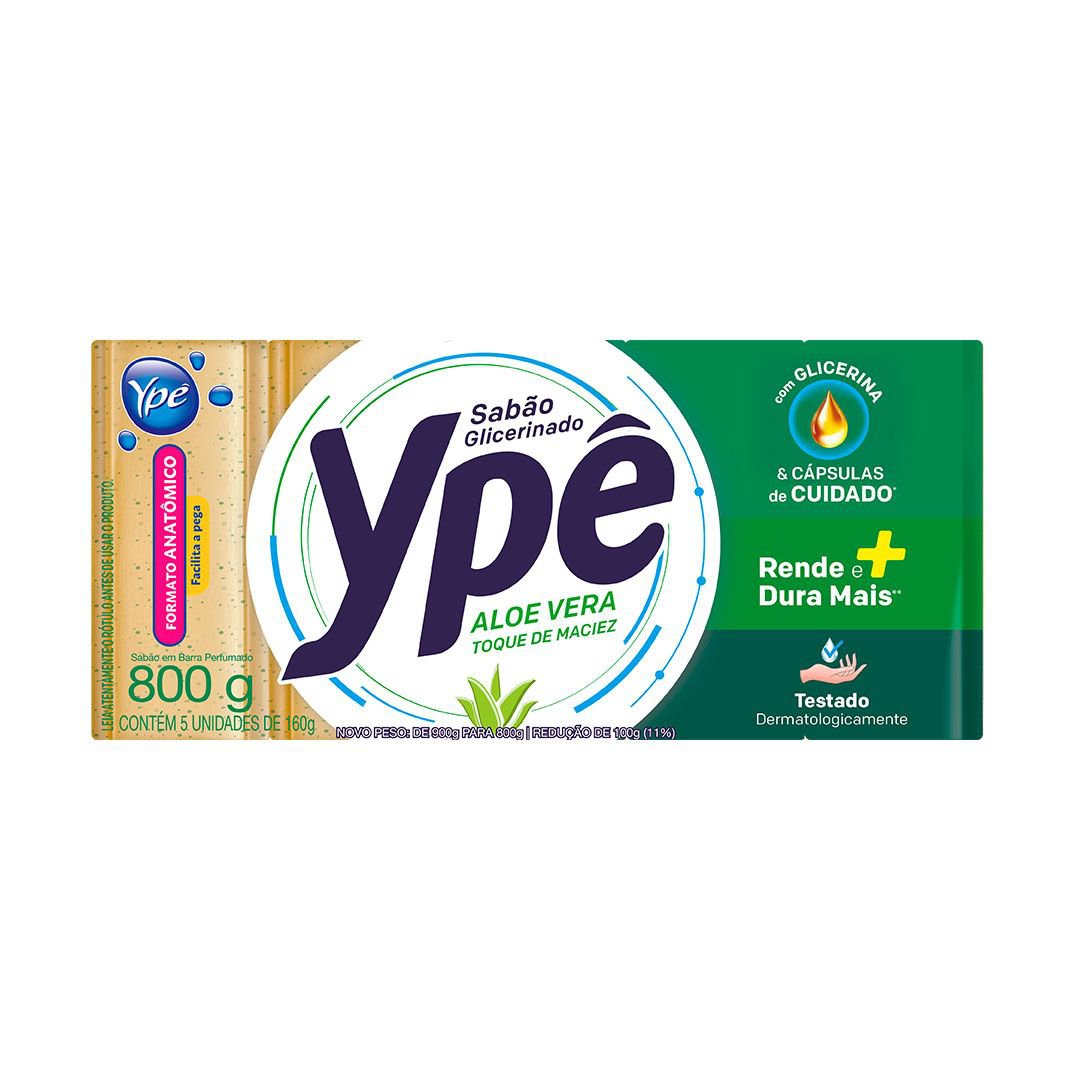 Sabao Em Barra Ype Aloe Vera 800G