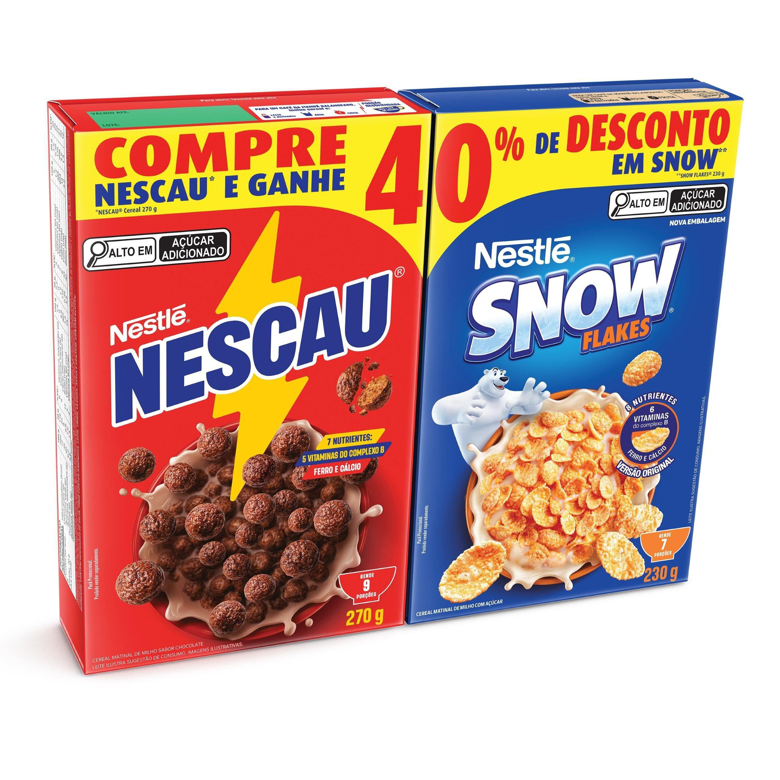 Cereal Matinal Nescau 270G + Snow Flakes 230G