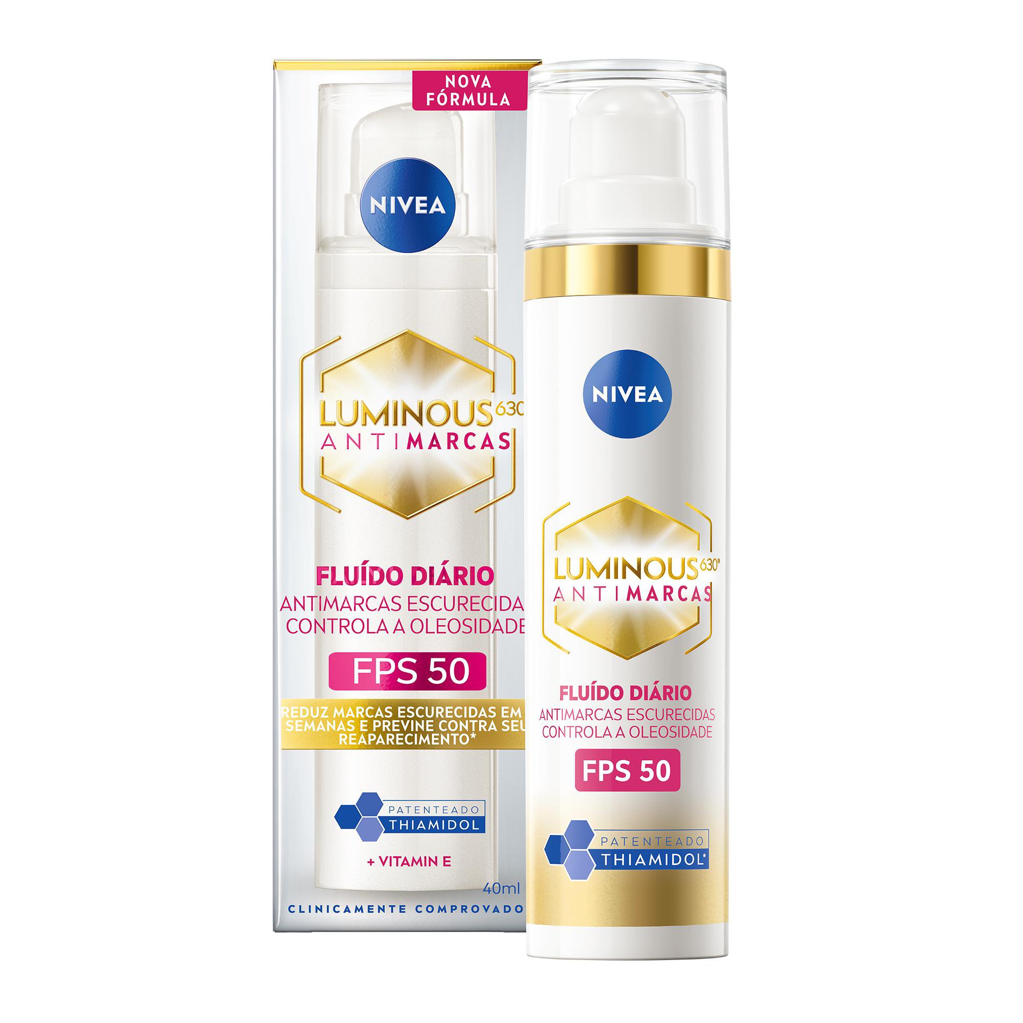 Nivea Fluido Facial Protetor Cellular Luminous 630 Fps 50 40Ml