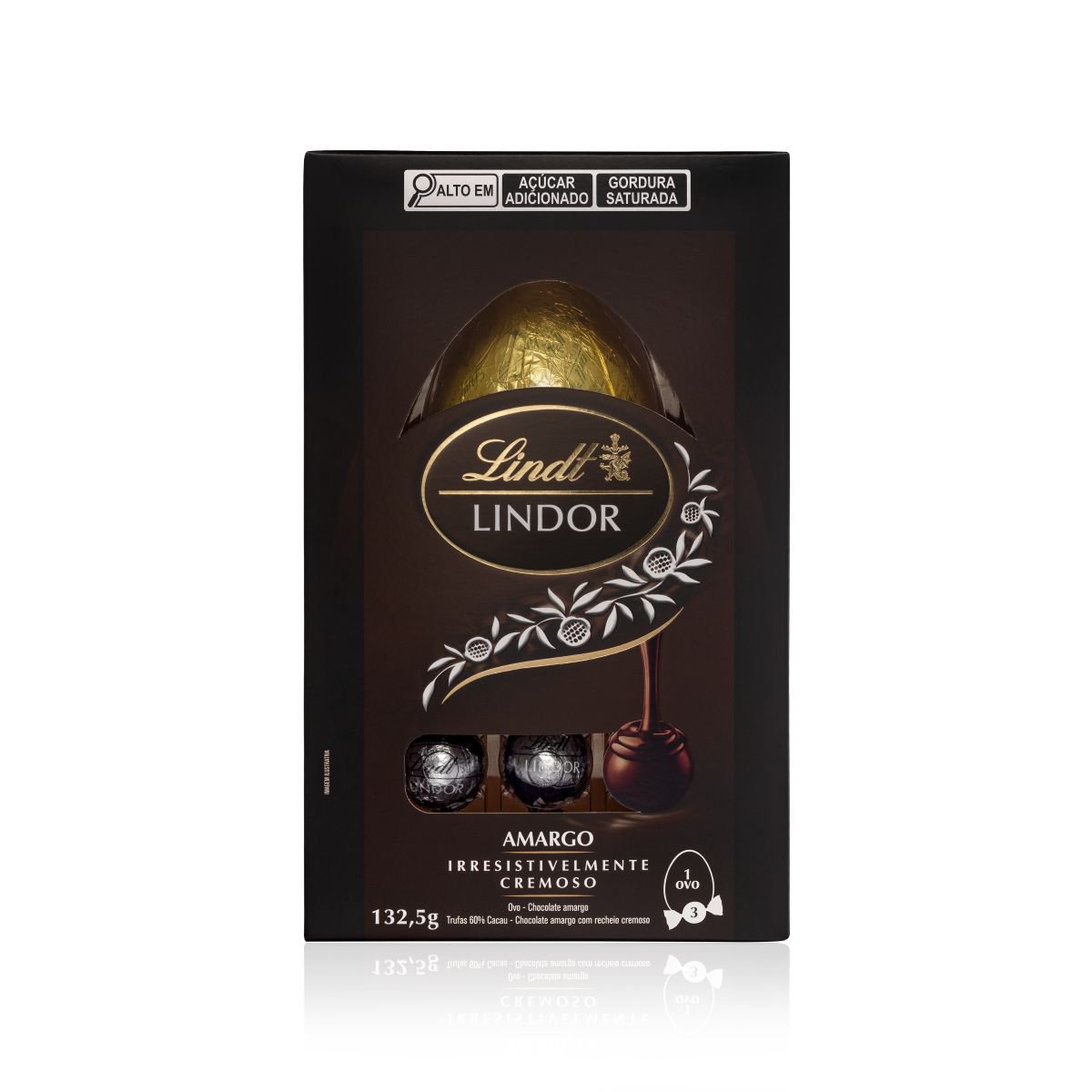 Ovo Pascoa Lindt Choc Amargo 132,5G
