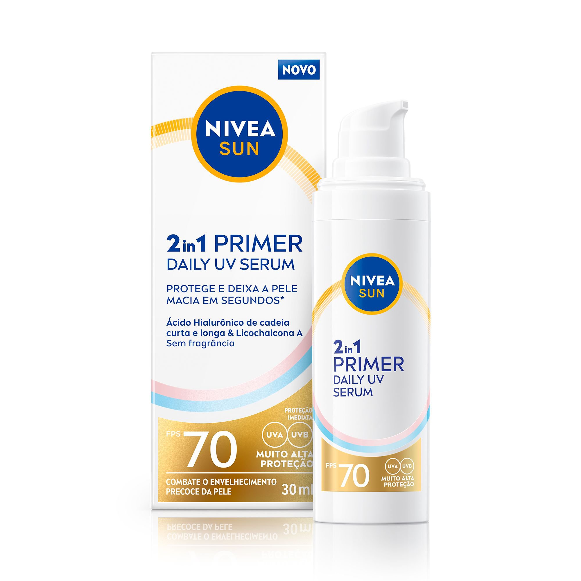 Nivea Sun 2 Em 1 Primer Daily Uv Serum Fps 70 30Ml