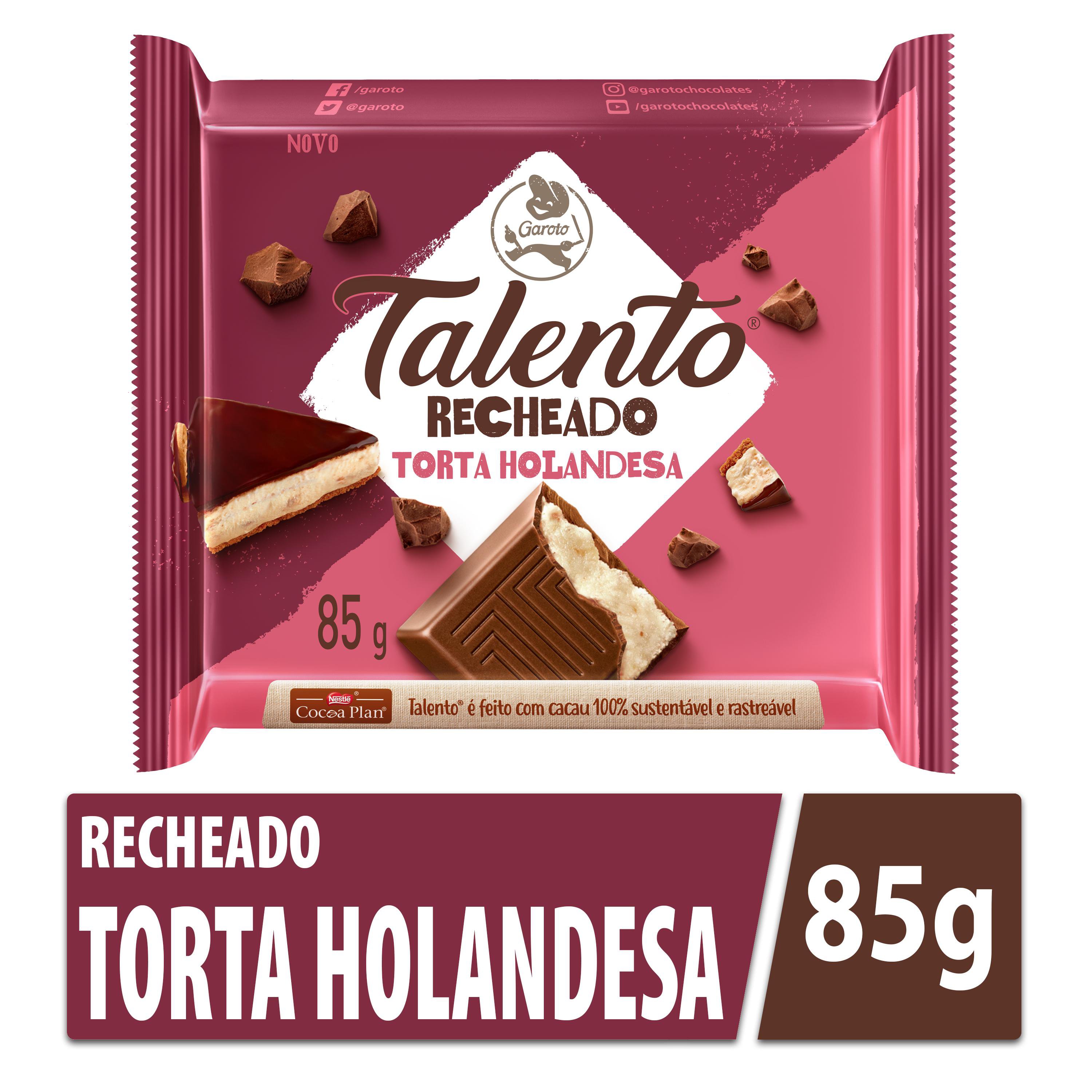Talento Tablete Recheado Torta Holandesa 85G