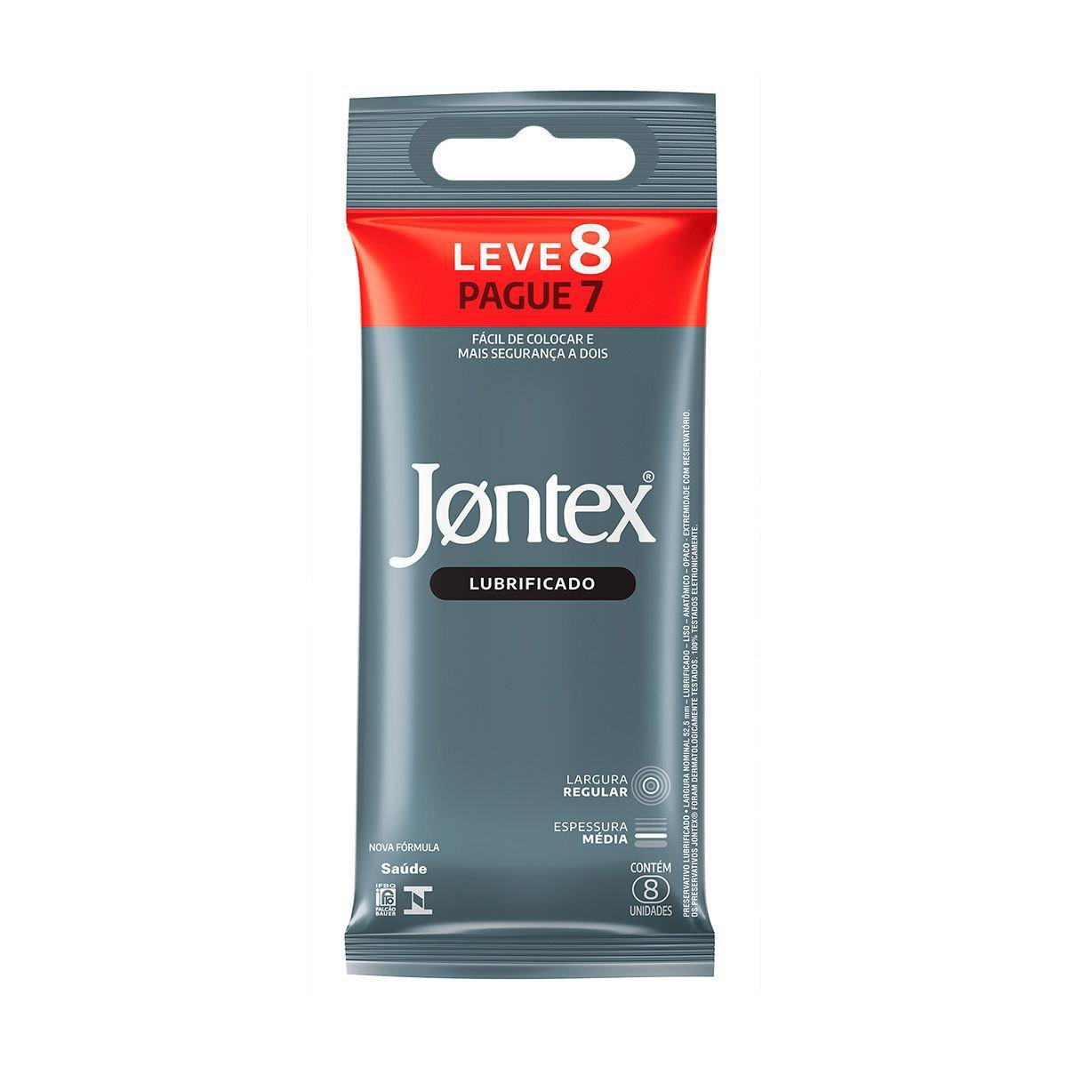 Jontex Lubrificado Preservativo Camisinha - Leve 8 Pague 7 Un