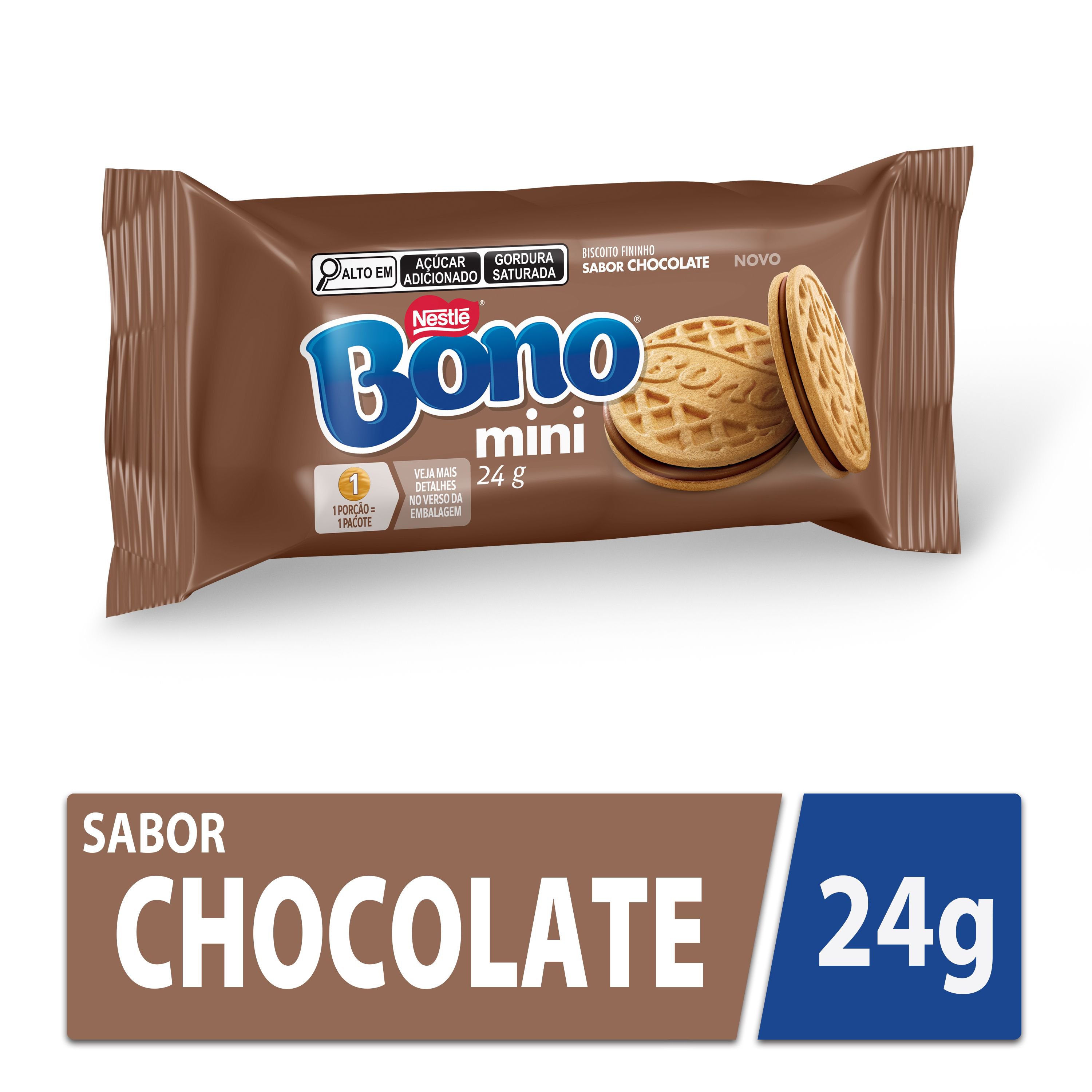 Biscoito Recheado Mini Bono Choc 24G