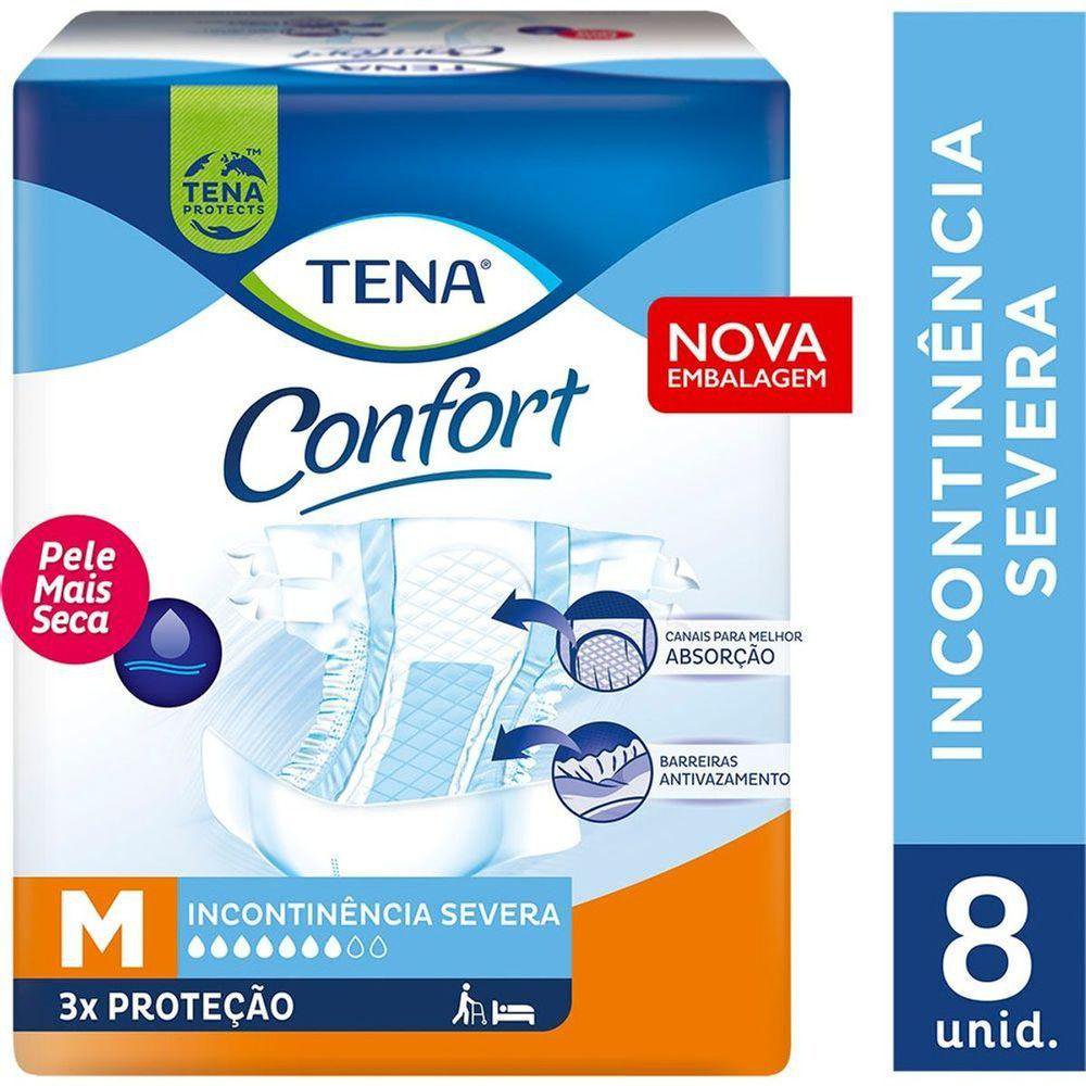 Fralda Adulto Tena Confort M 8 Un
