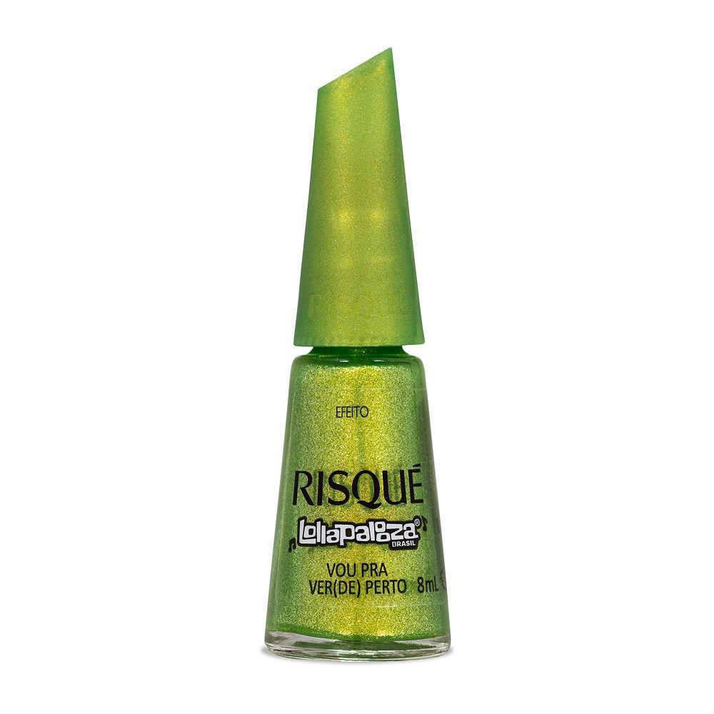 Esmalte Verde Efeito Risque & Lollapalooza Brasil Vou Para Verde Perto 8Ml