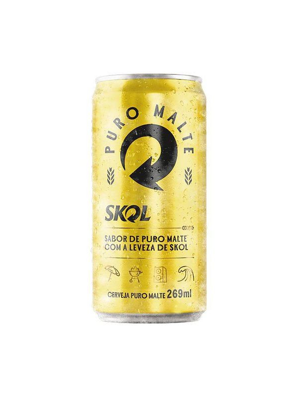 Cerveja Skol Puro Malte Lata 269Ml