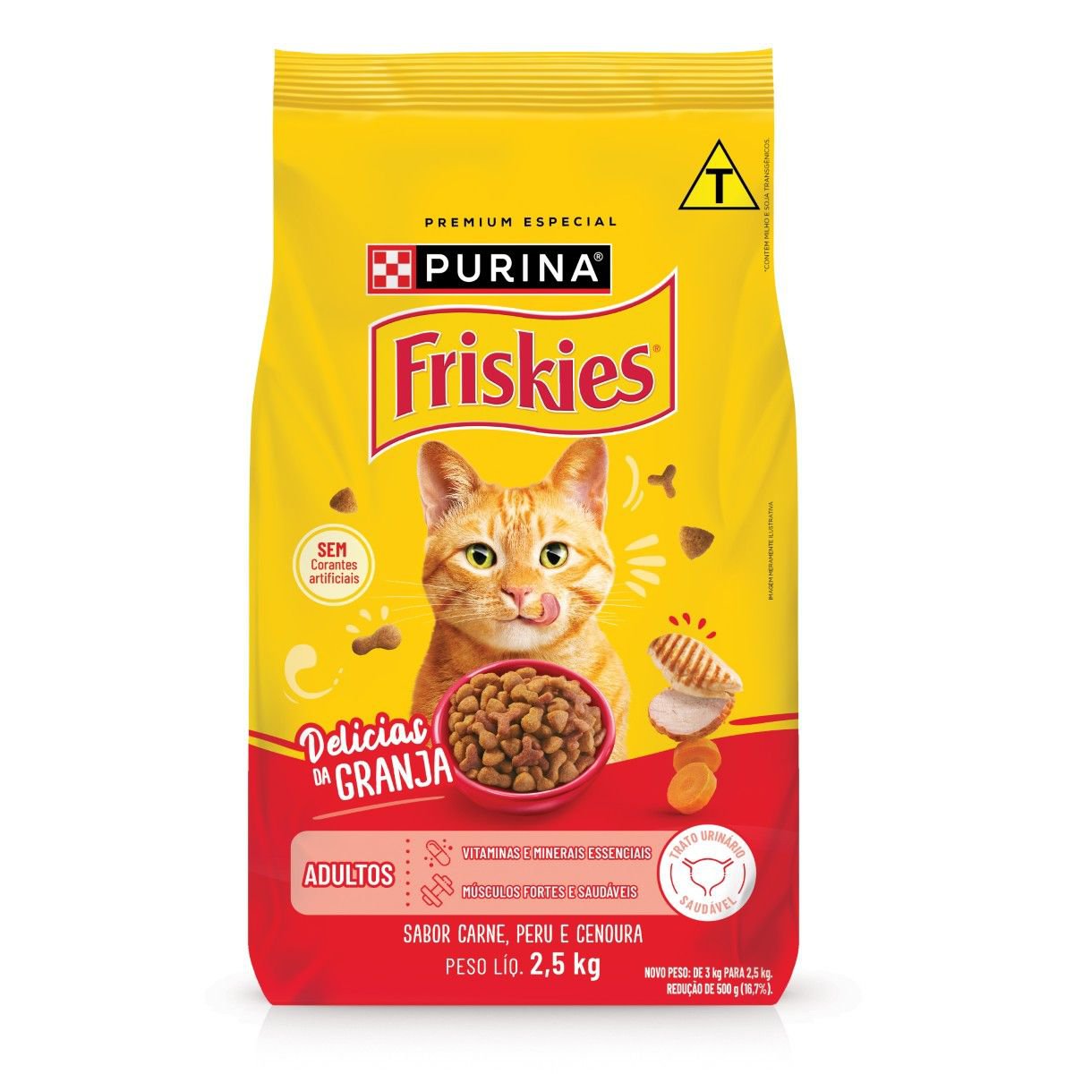 Racao Seca Purina Friskies® Delicias Da Granja Para Gatos Adultos 2,5Kg