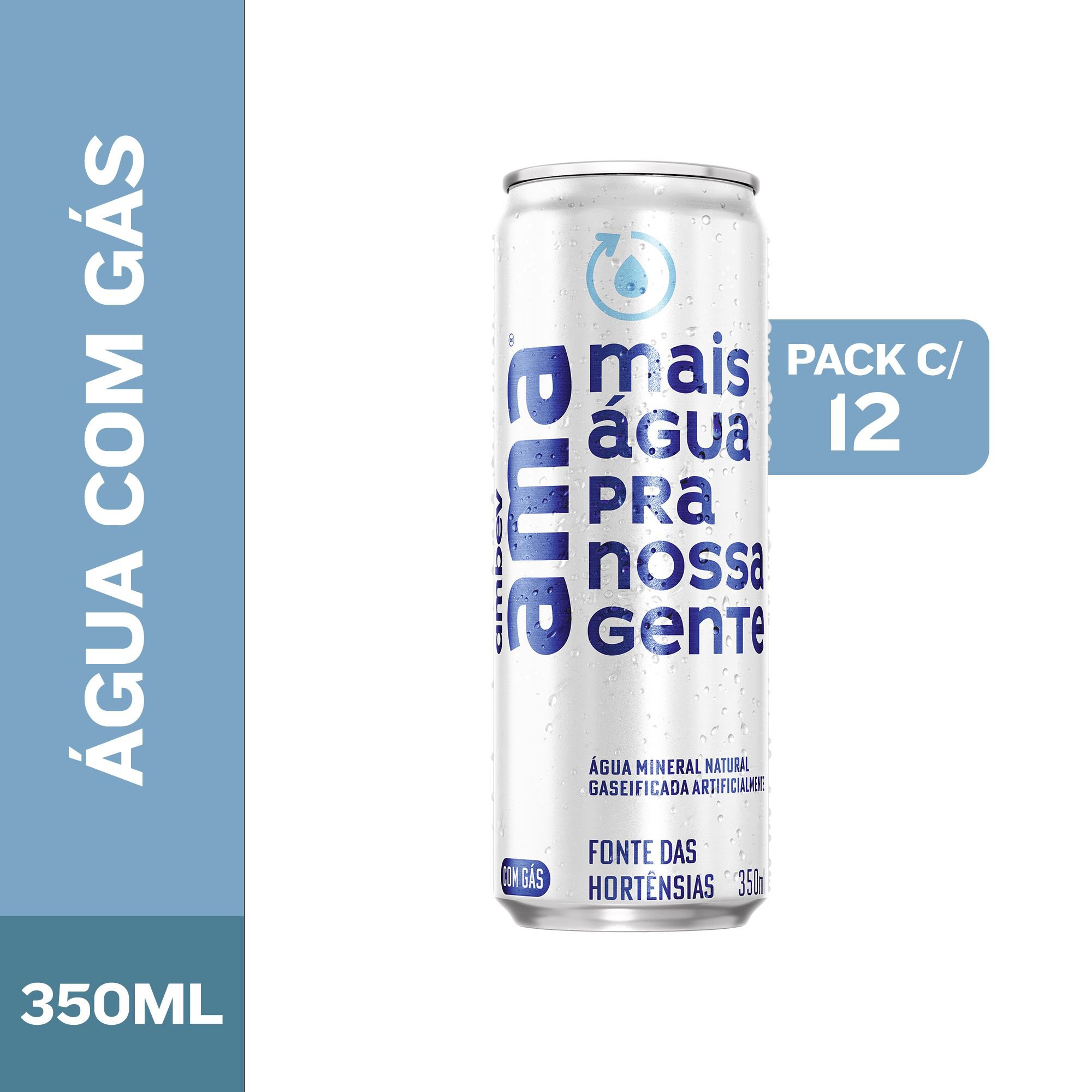 Agua Mineral Ama C/ Gas 350Ml Lata Pack C/12