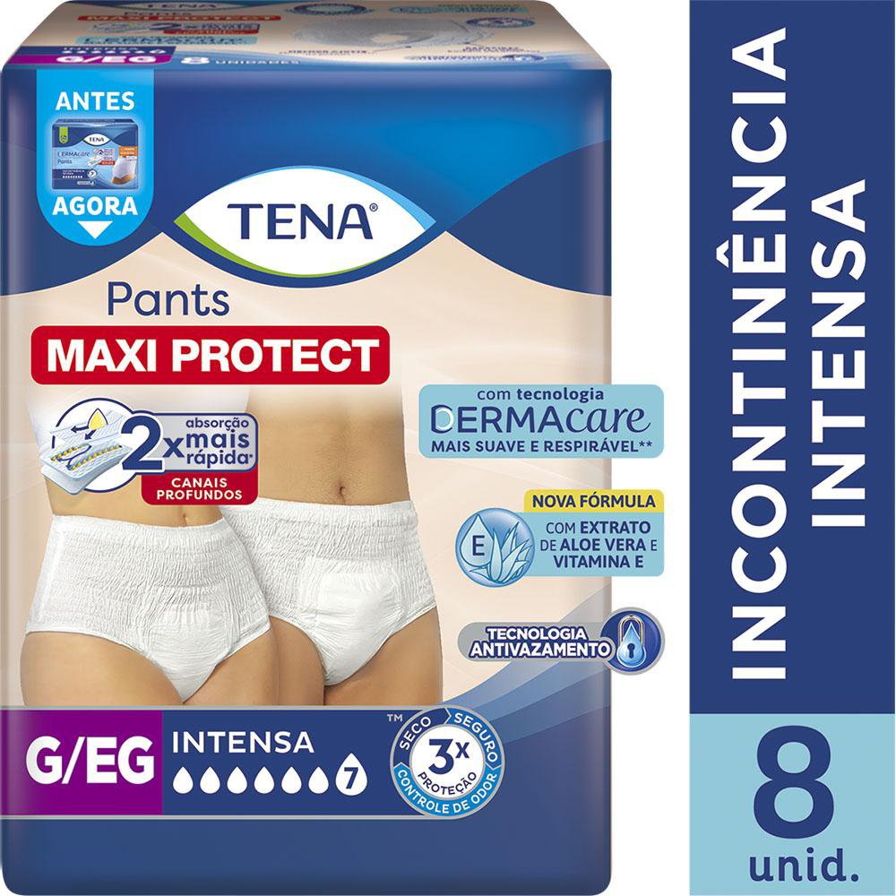 Roupa Intima Tena Pants Maxi Protect G/Eg 8 Un