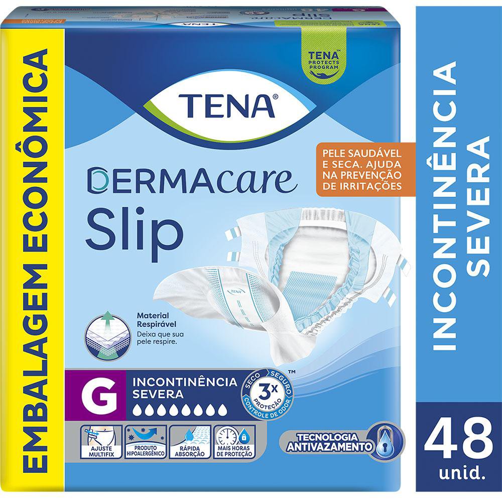 Fralda Adulto Tena Slip Dermacare G 48 Un