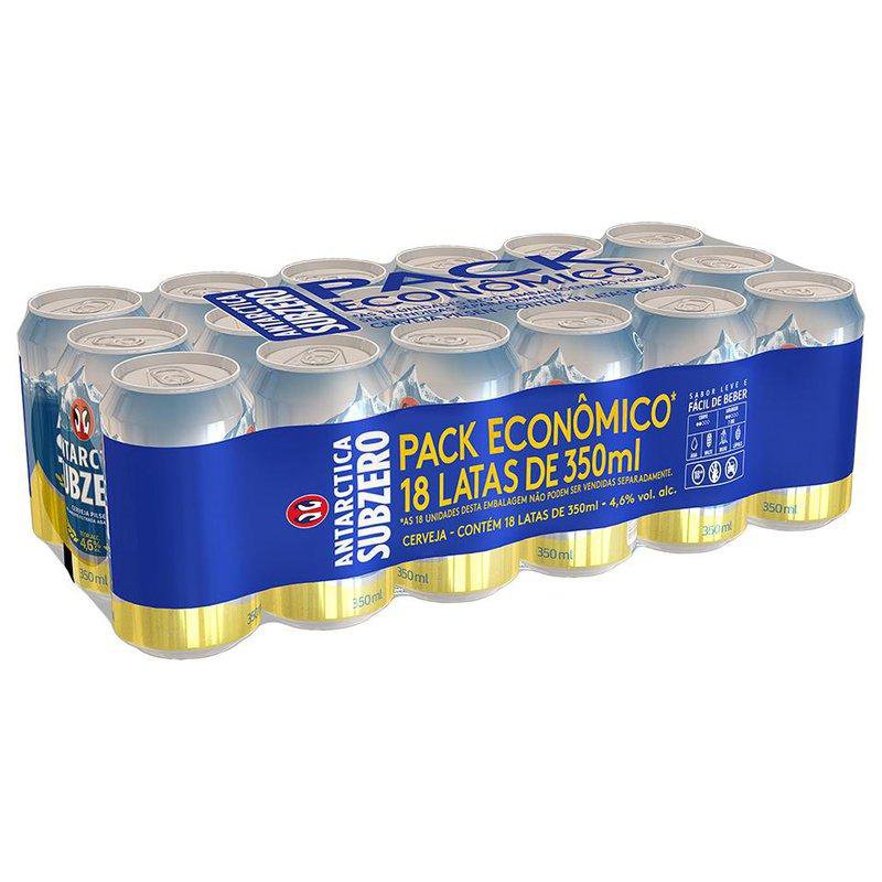 Cerveja Antarctica Subzero Pilsen 350Ml Lata Pack C/18