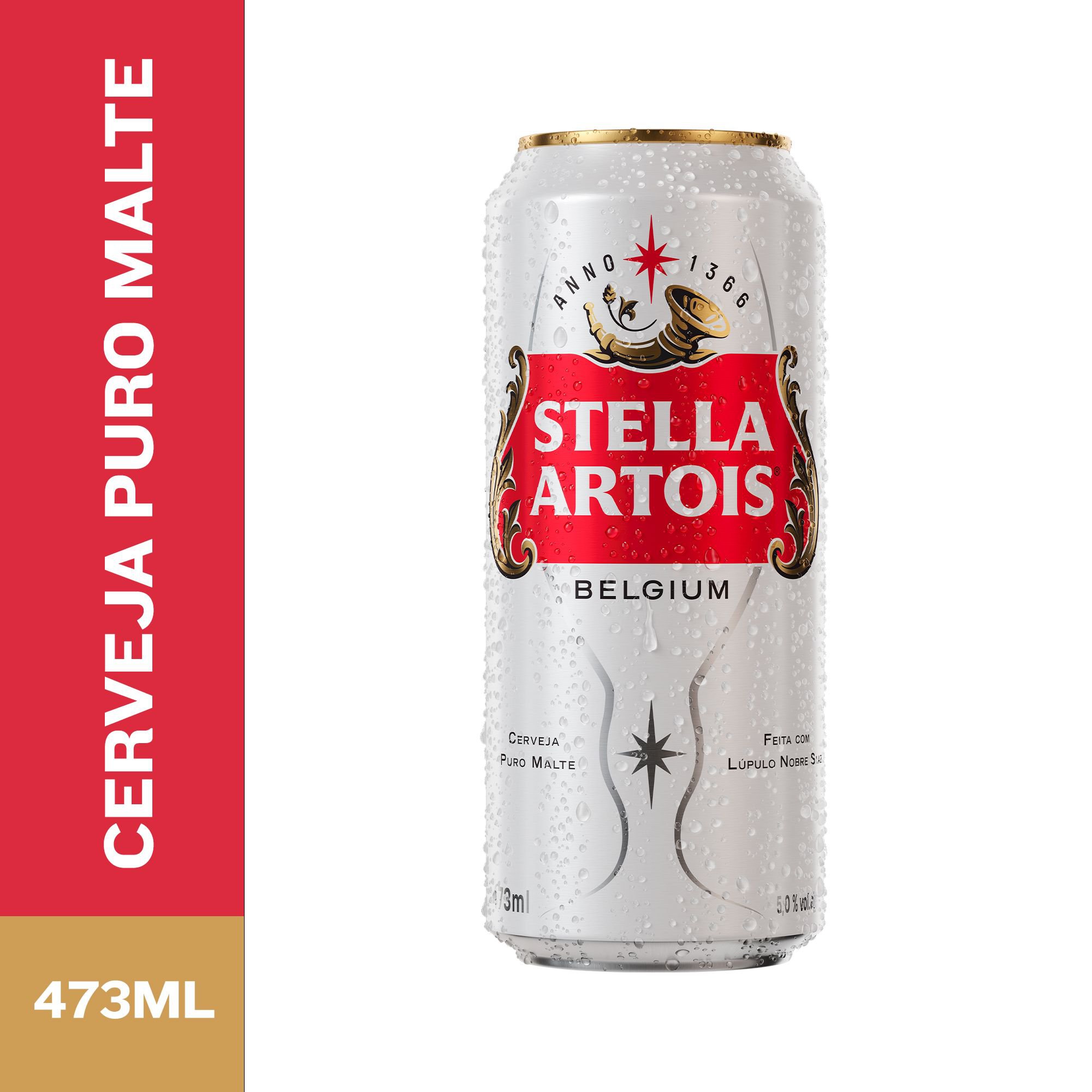 Cerveja Stella Artois Puro Malte Lata 473Ml
