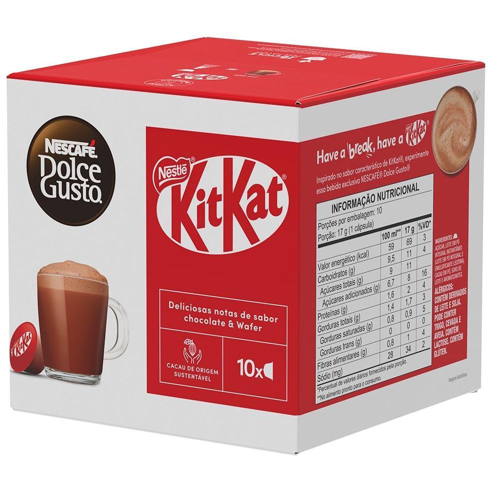 Cafe Em Capsula Nescafe Dolce Gusto Kitkat 10 Capsulas 170G
