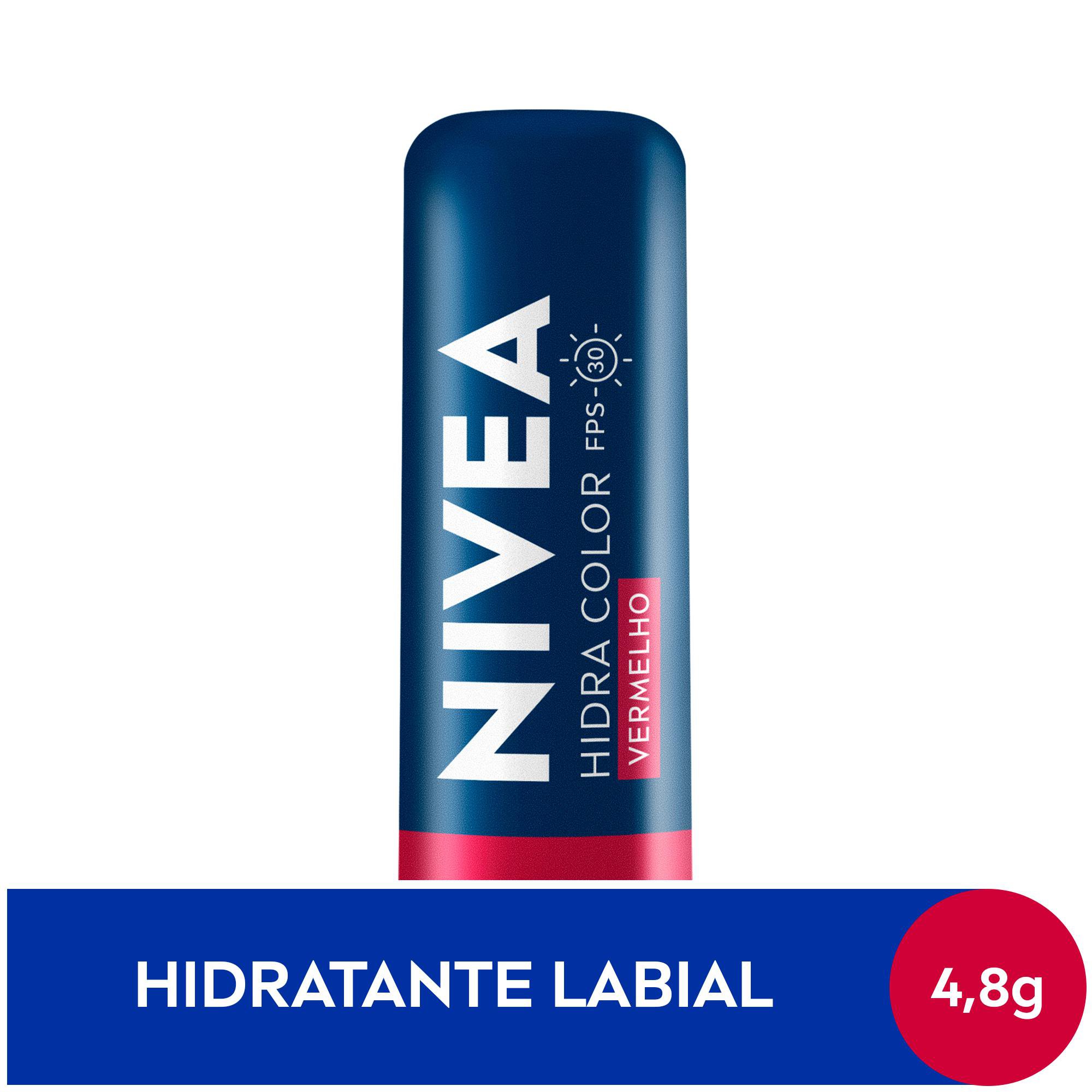 Nivea Hidratante Labial Hidra Color Vermelho Fps 30 4,8G