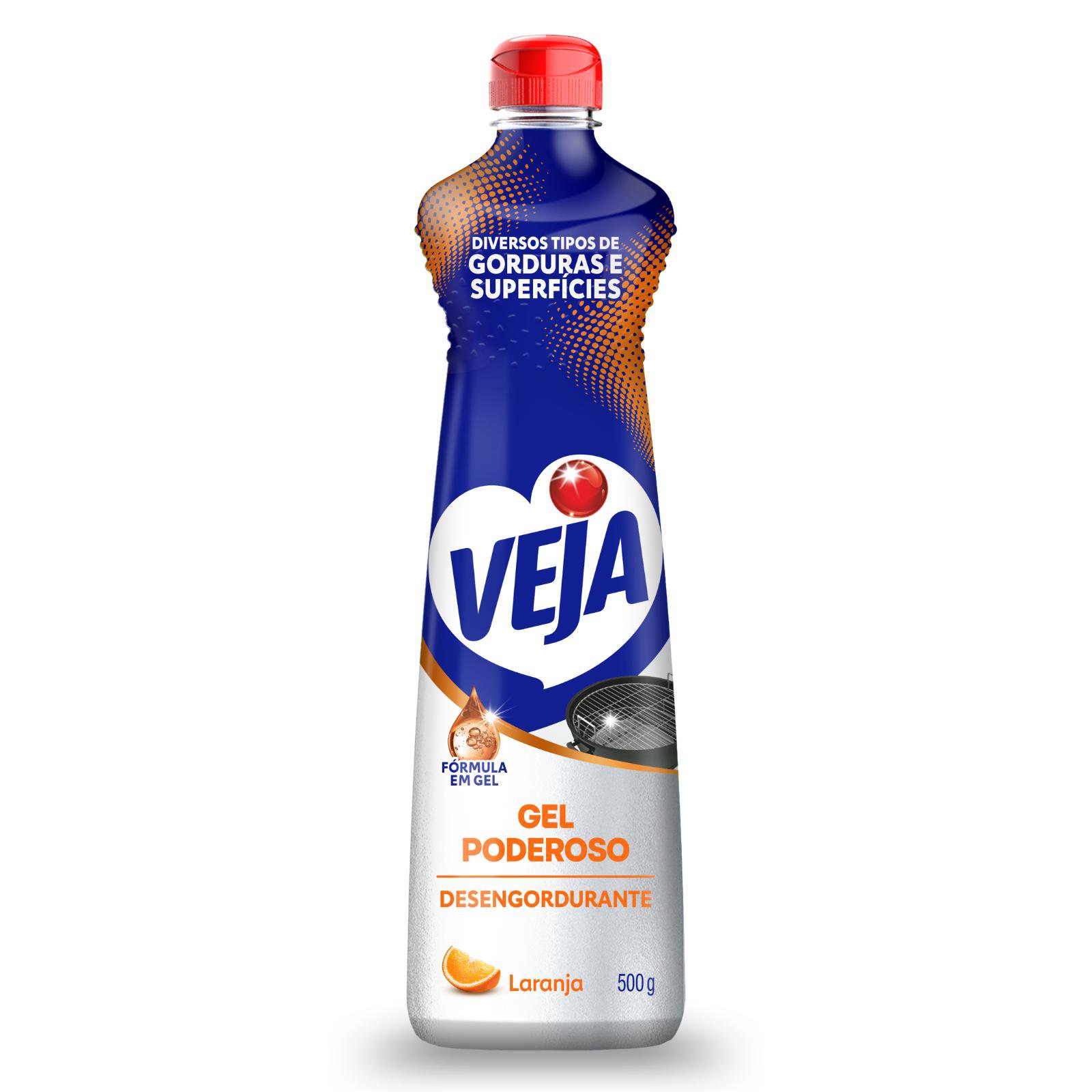 Desengordurante Veja Gel Poderoso Laranja 500Ml