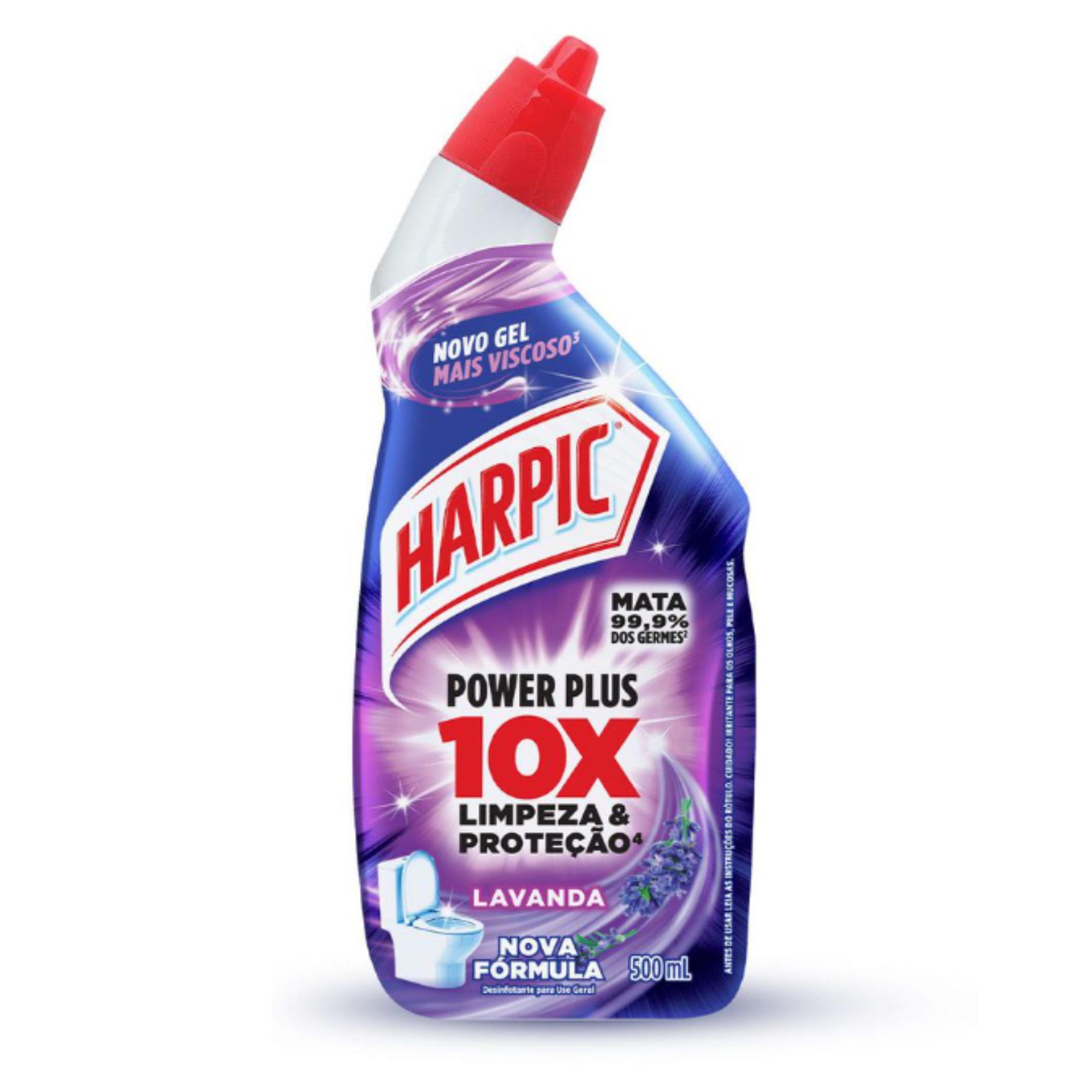 Harpic Power Plus Desinfetante Sanitario Em Gel Lavanda 500Ml