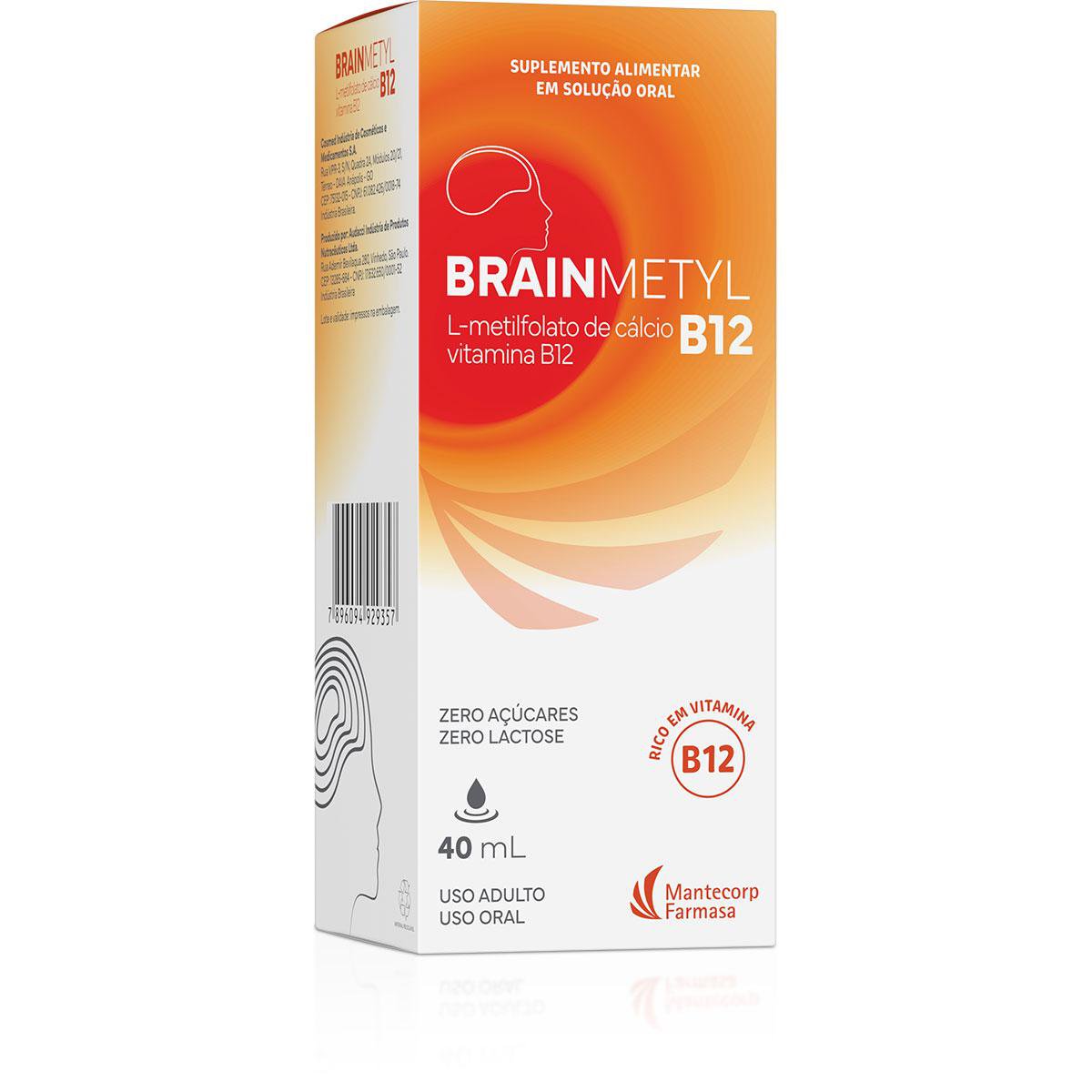 Suplemento Vitaminico Brainmetyl Vitamina B12 40Ml Solucao Oral Gotas