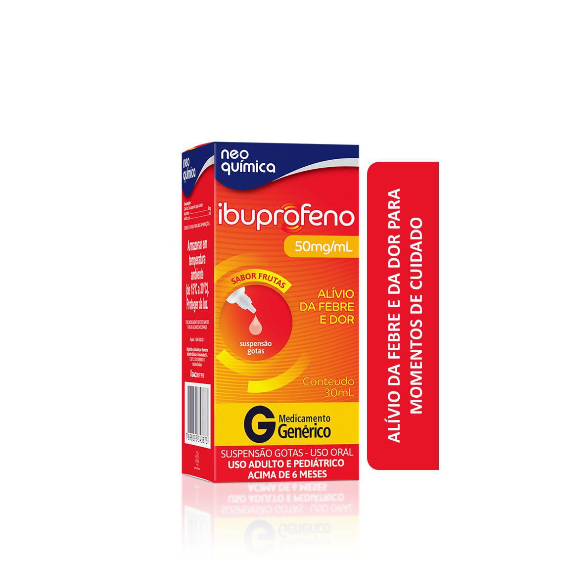 Anti-Inflamatorio Ibuprofeno Neo Quimica 50 Mg 30 Ml