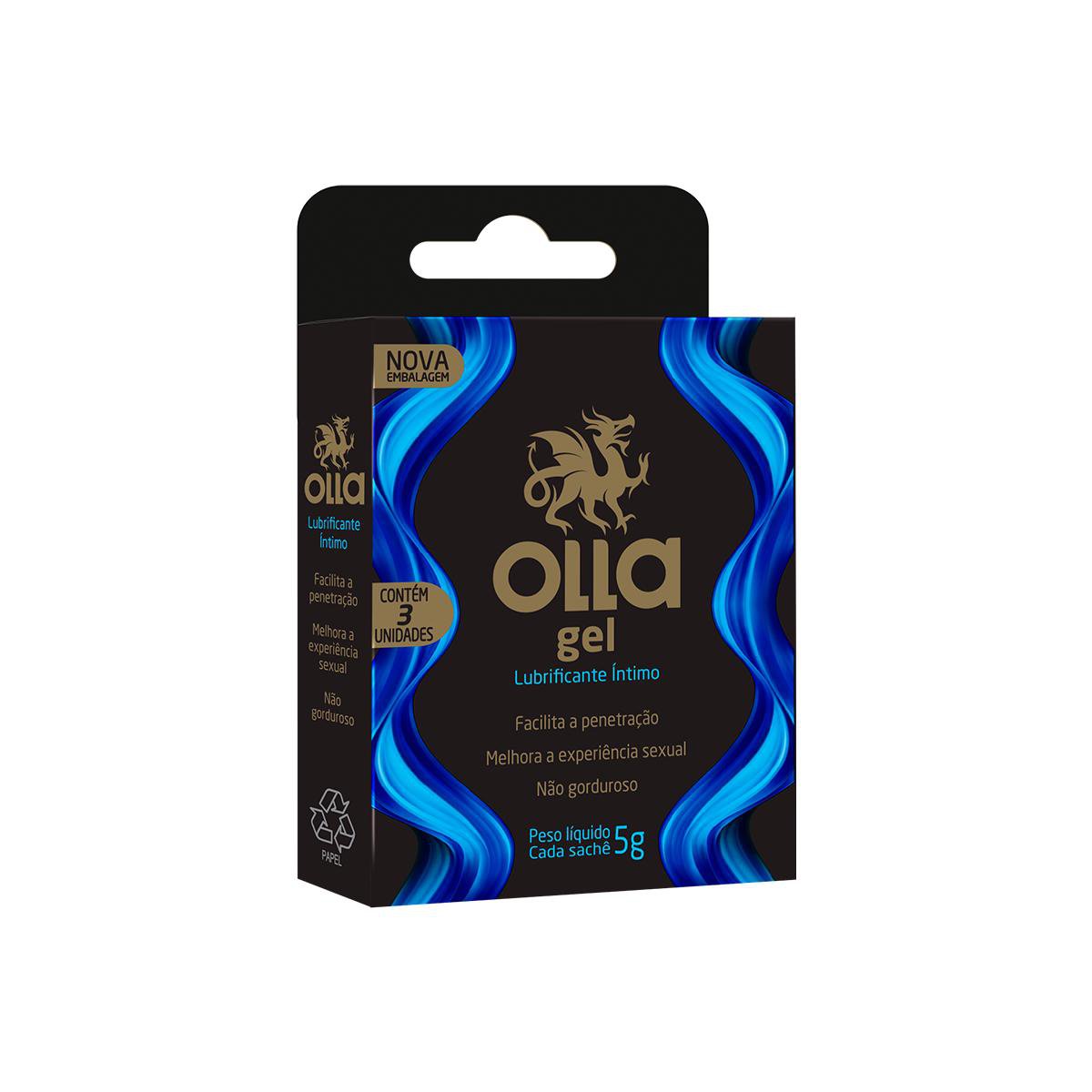 Olla Gel Lubrificante Intimo - 3 Saches 5G Cada