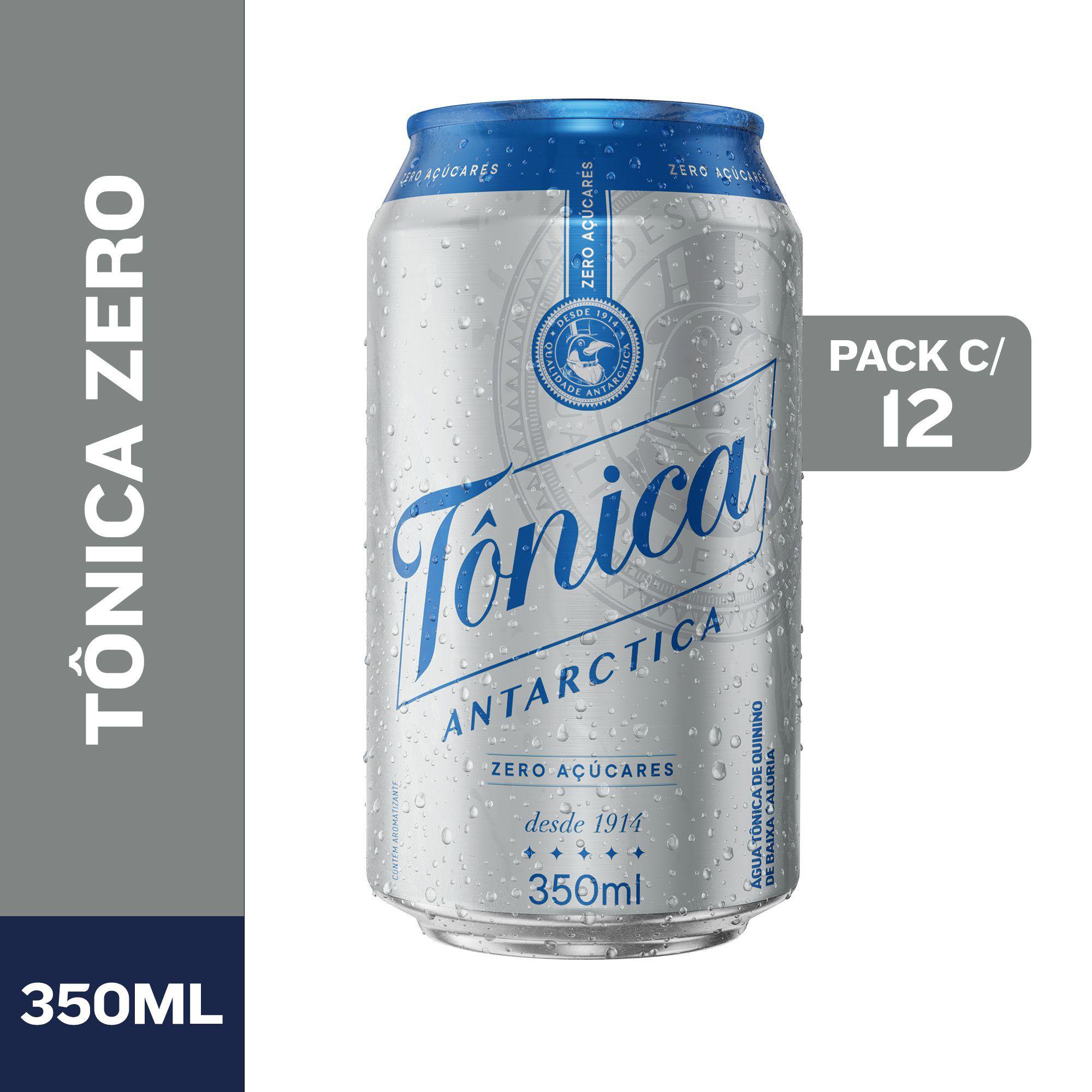 Agua Tonica Antarctica Zero Acucar 350Ml Lata Pack C/12