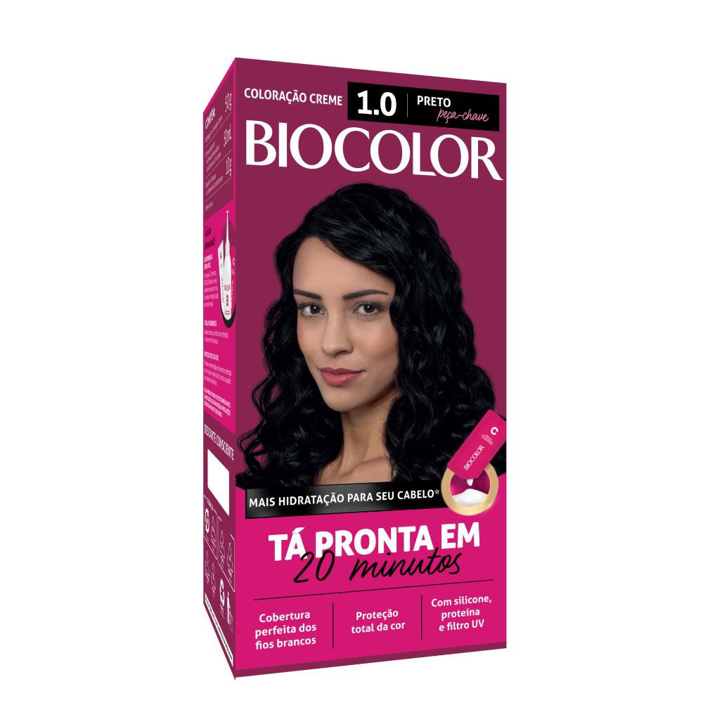 Tinta Cabelo Biocolor Mini Kit Preto Fundamental 1.0