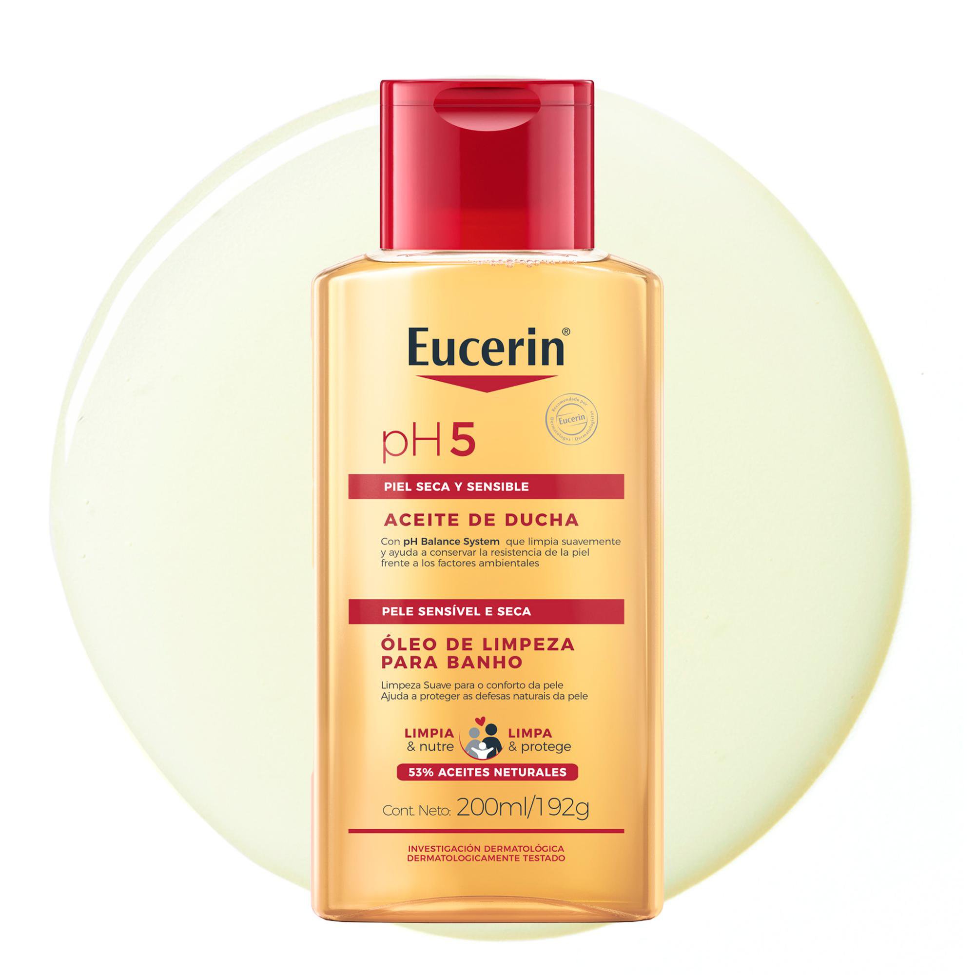 Eucerin Oleo Limpeza Corporal Ph5 200Ml, Banho, Oleos Naturais, Sabonete Liquido, Dexpantenol