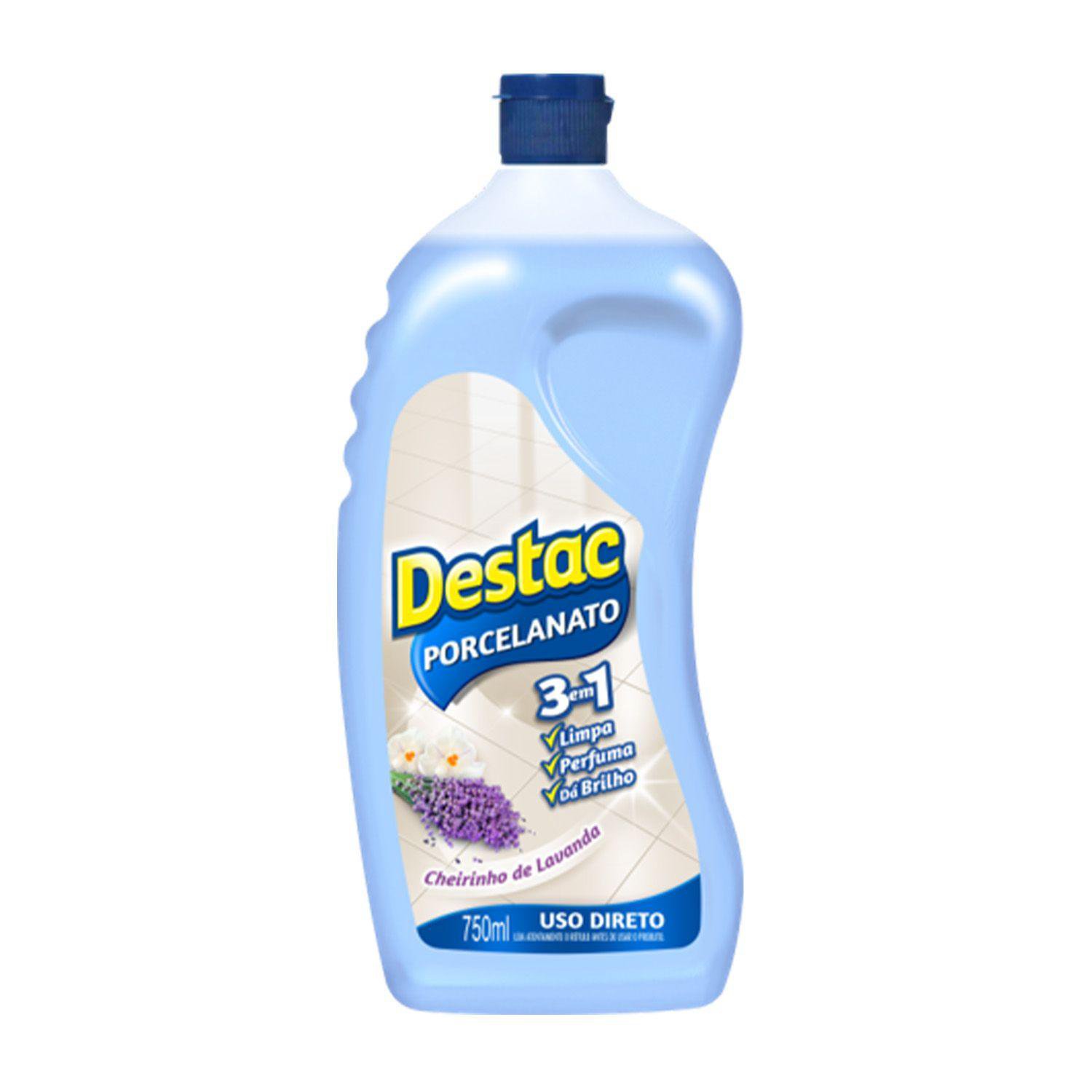 Limpa Piso Destac Para Pisos Porcelanato Ceramica Lavanda E Alfazema 750Ml