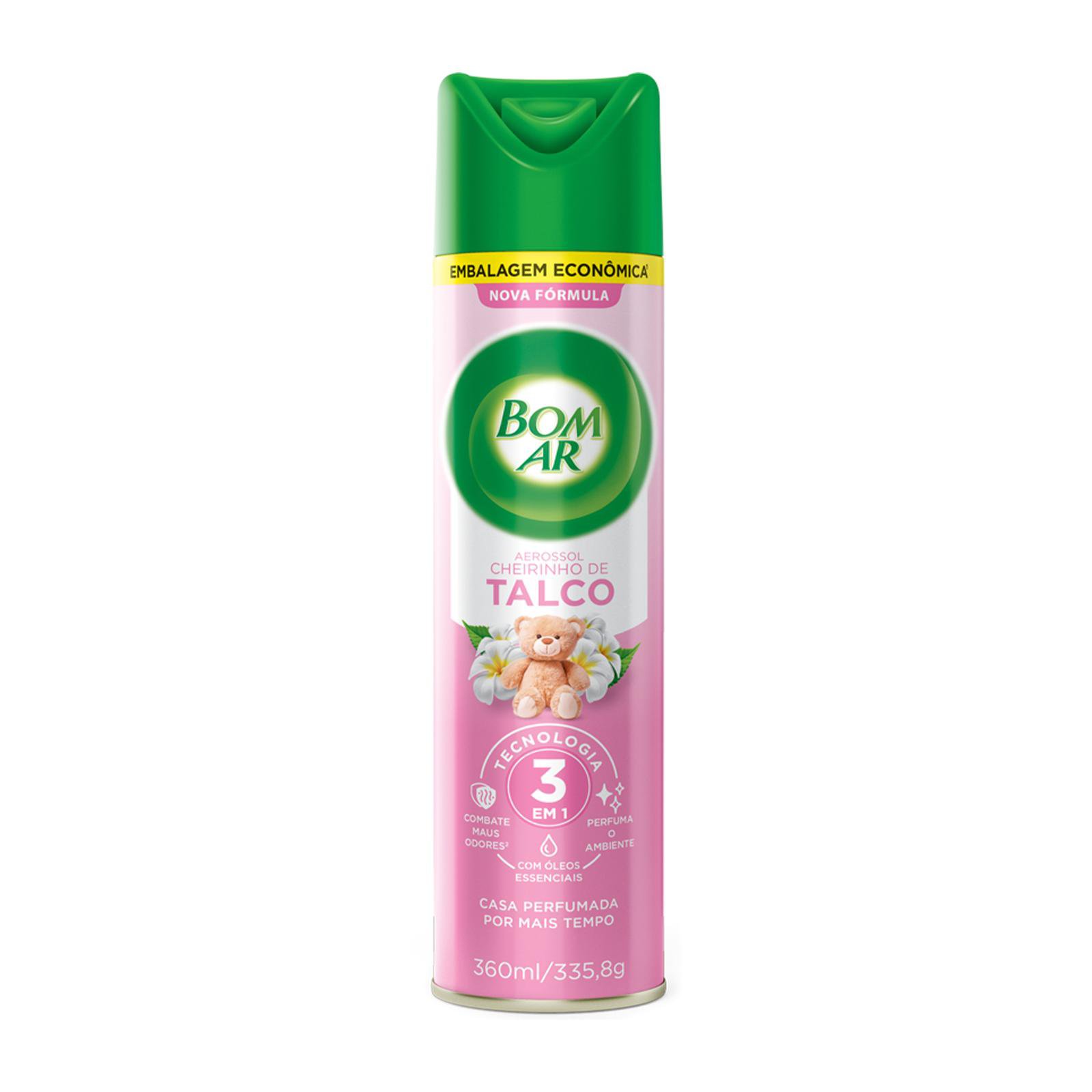 Aromatizador Bom Ar Freshmatic Aerossol Cheirinho Talco 360Ml 20% Desconto