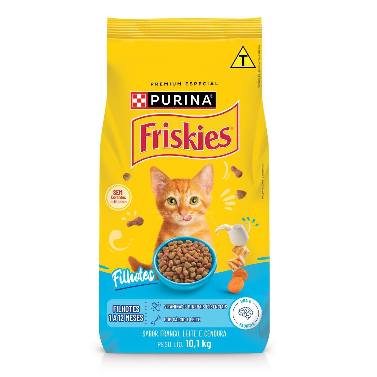 Racao Seca Purina Friskies® Para Filhotes Frango 10,1Kg