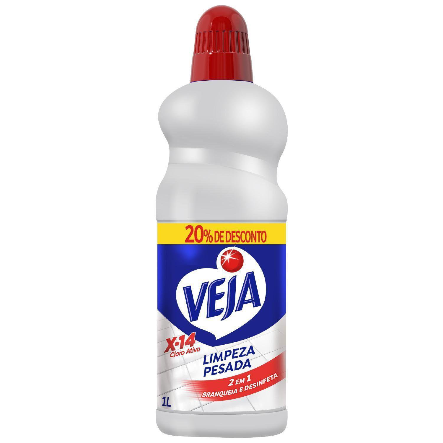 Limpador Para Limpeza Pesada Cloro Ativo Emb Economica, Veja, 1L