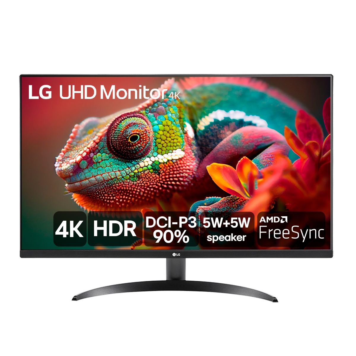 Monitor Lg Uhd 4K - Tela 32'', 4K, Dci-P3 90%, Hdmi 2.0, Display Port, Hdr10, Amd Free Sync, Dynamic Action Sync, Black Stabilizer, Maxxaudio - 32Ur500-B