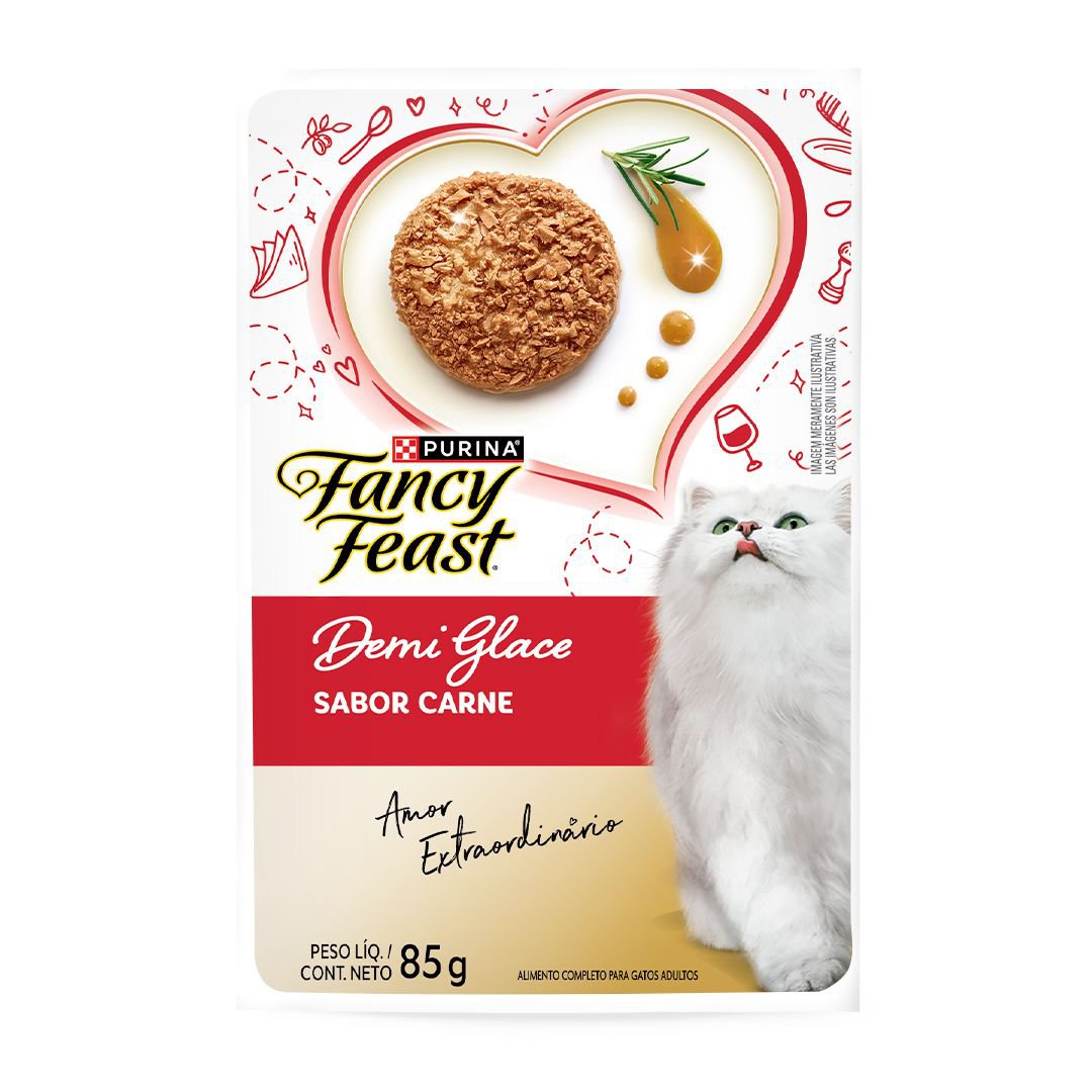 Racao Umida Fancy Feast® Para Gatos Adultos Demi Glace Carne 85G