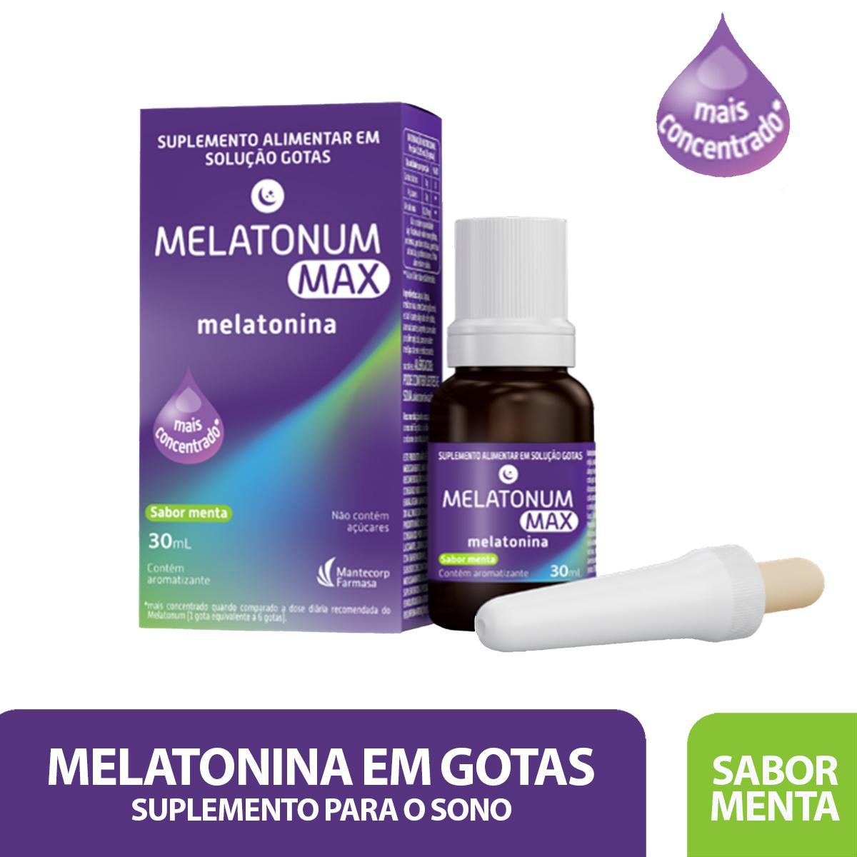 Melatonum Max 0,21Mg/Gota Sabor Menta Solucao Gotas 30Ml