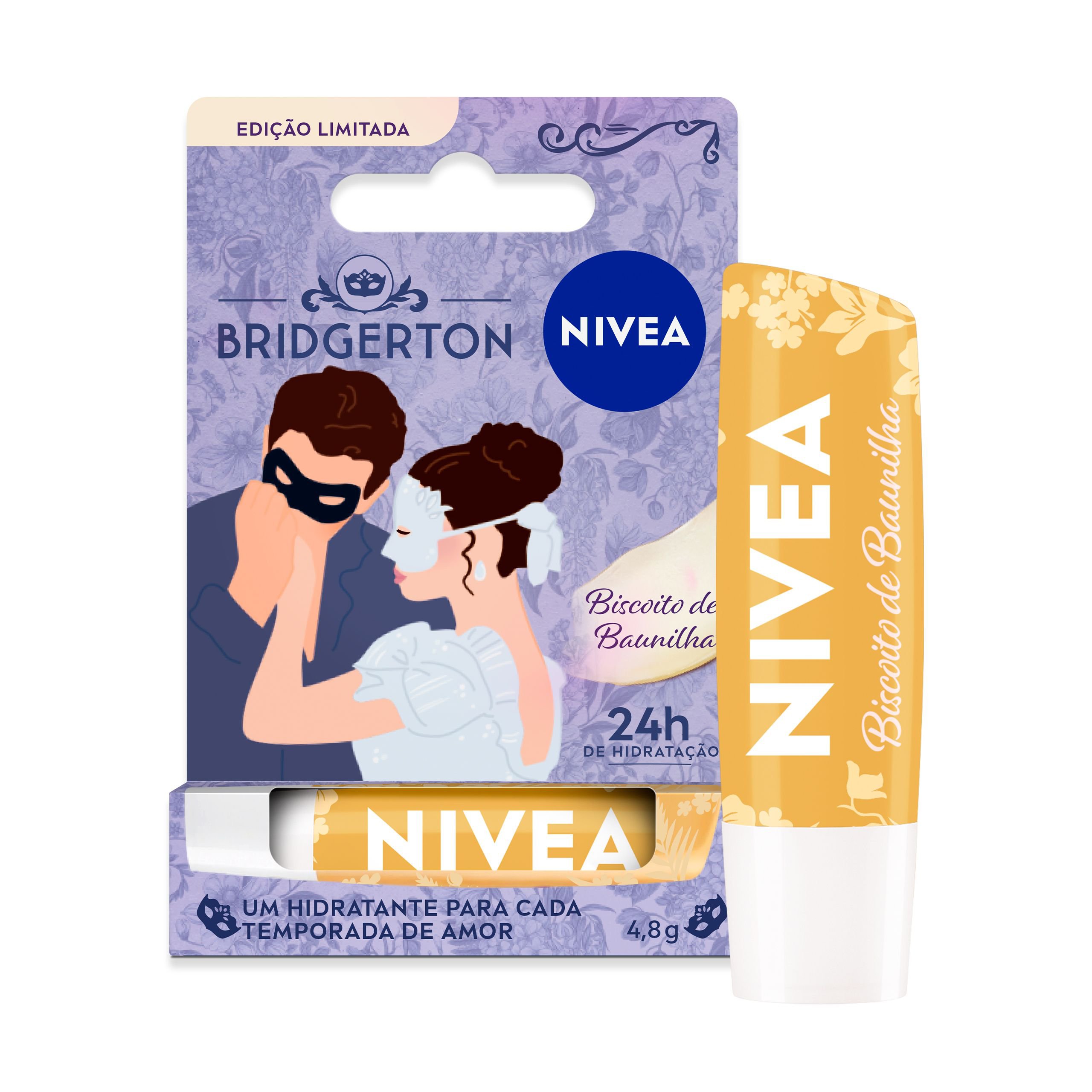 Nivea Hidratante Labial Biscoito Baunilha Ed. Limitada Bridgerton 4,8G