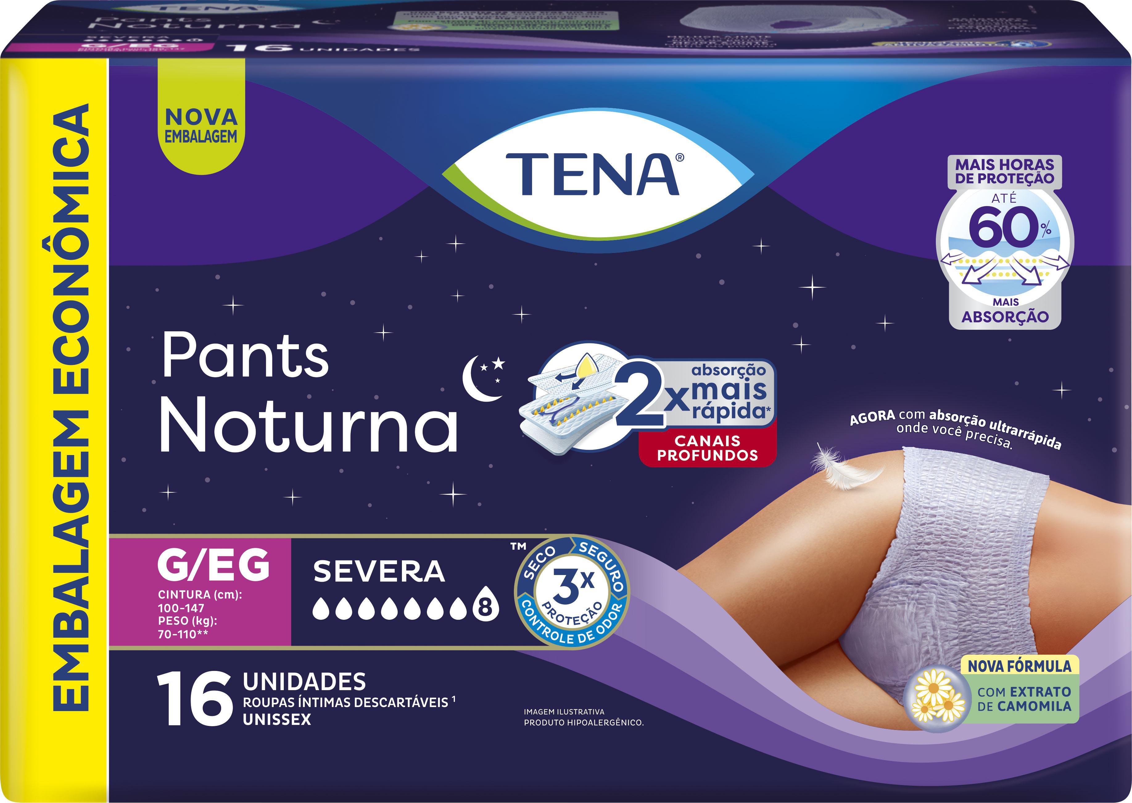 Roupa Intima Descartavel Tena Pants Noturna G/Eg 16 Un Emb Economica  🔥🔥