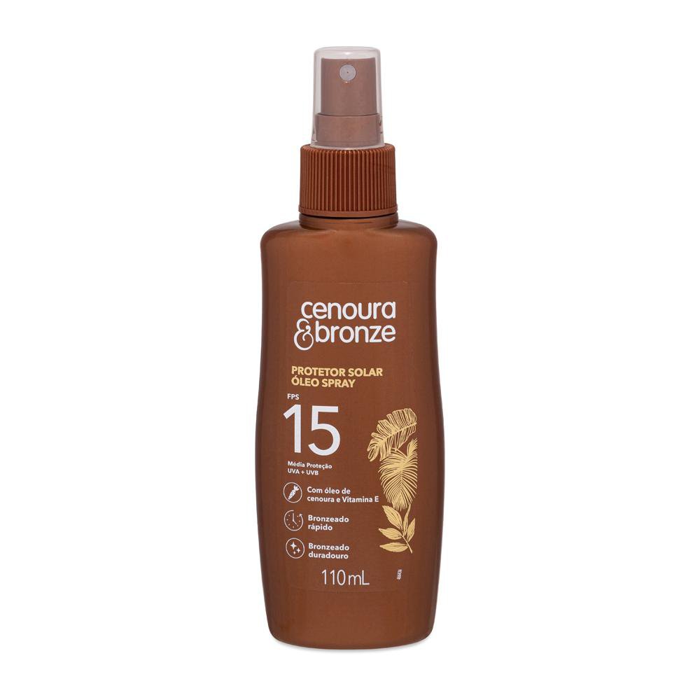 Bronzeador Oleo Spray Fps 15 Cenoura & Bronze 110Ml