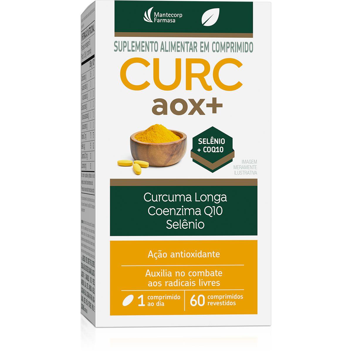 Curcuma Curc Aox + Coezima Q10 + Selenio 60 Comprimidos